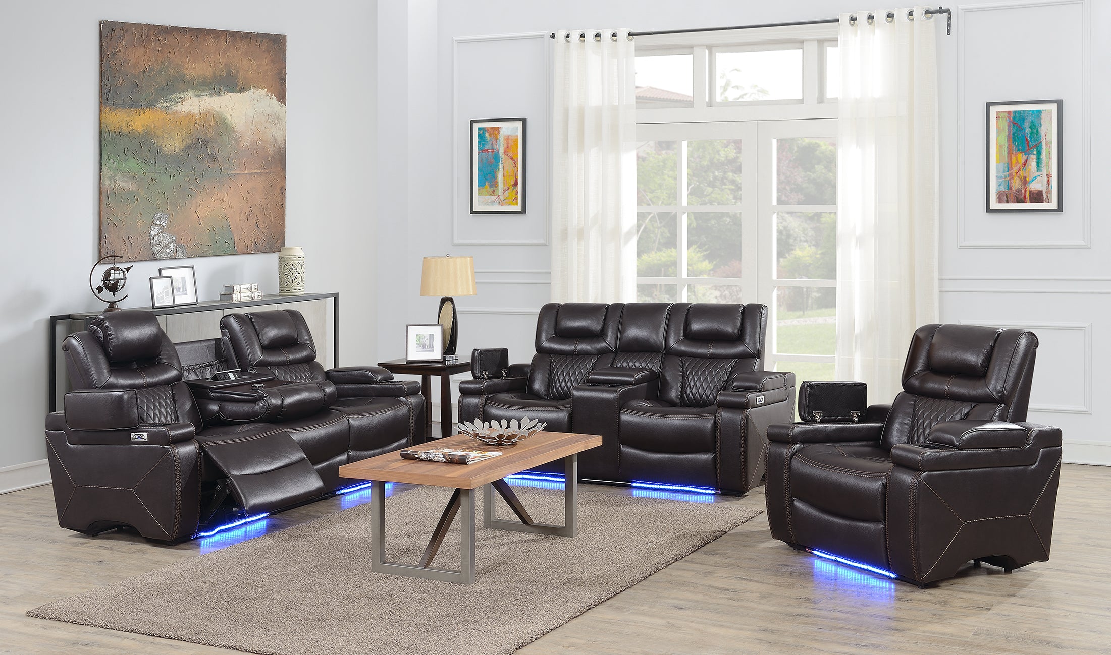 TRANSFORMER Power Recliner Sofa Set 3PCS