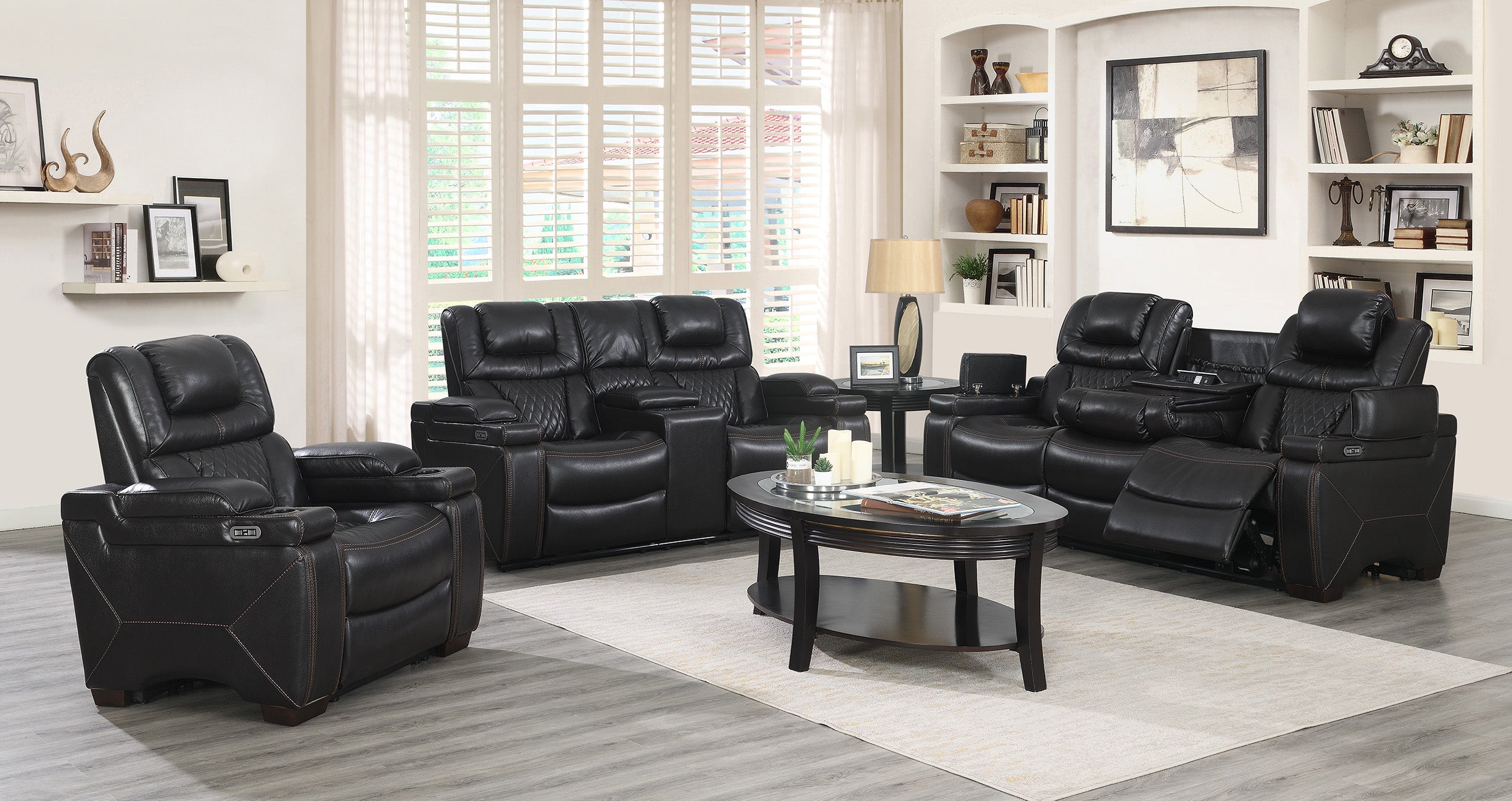 TRANSFORMER Power Recliner Sofa Set 3PCS