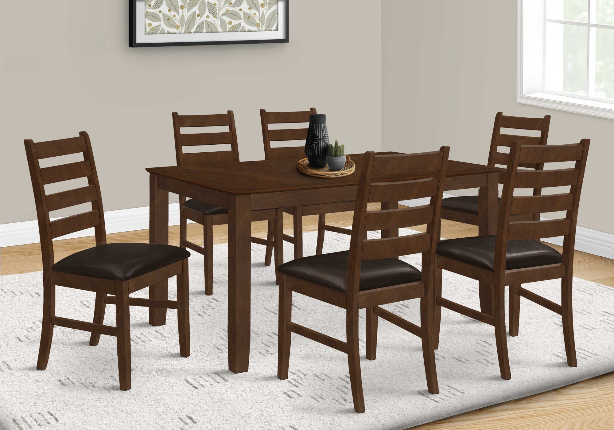 dining table - brown veneer 36"x 60" i1370