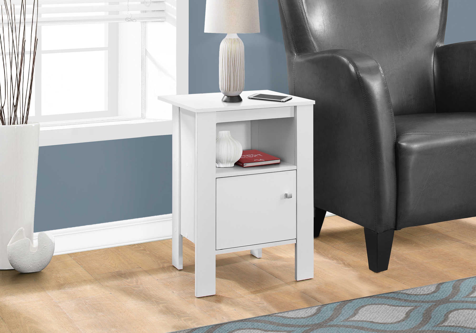 accent table - white night stand with storage i2137