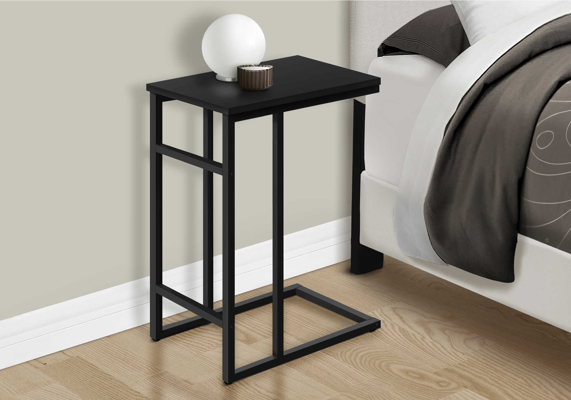 Image of nightstand - 24"h / black / black metal  i 2170.