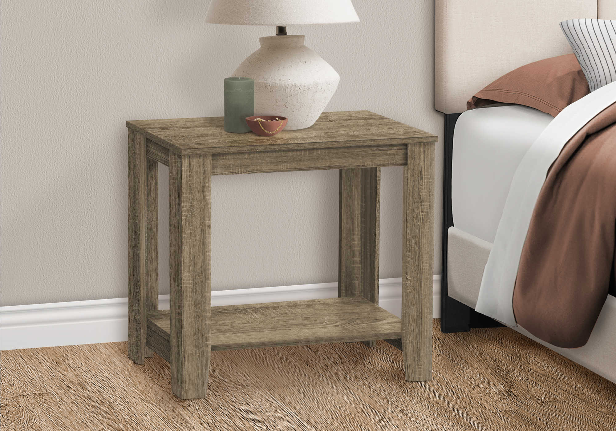 nightstand - dark taupe i3115