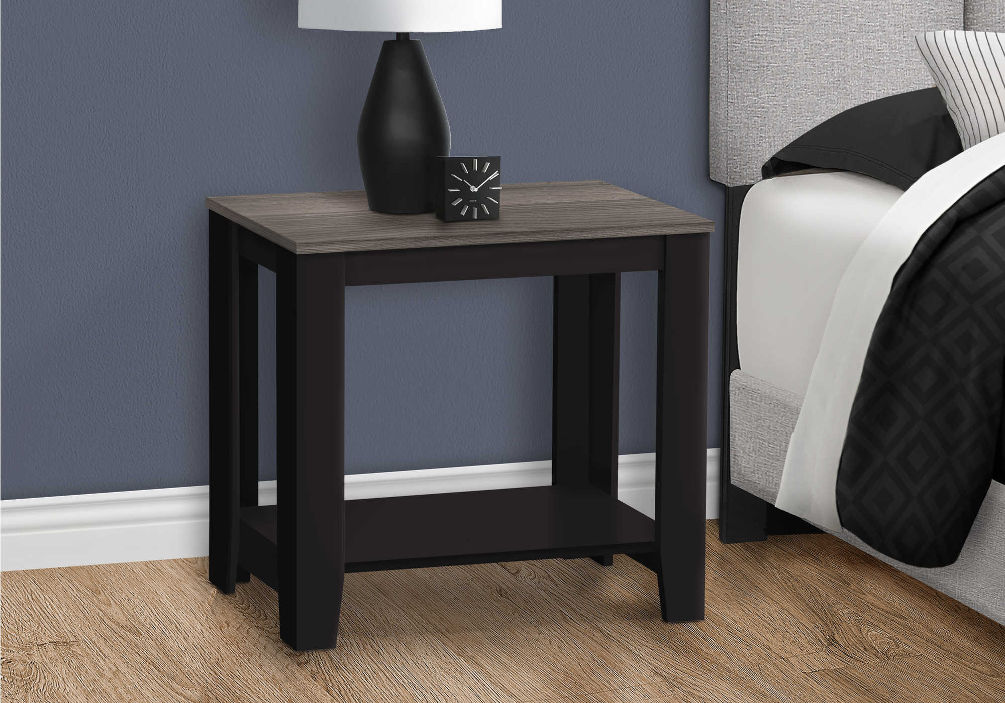 nightstand - black / grey top i3134