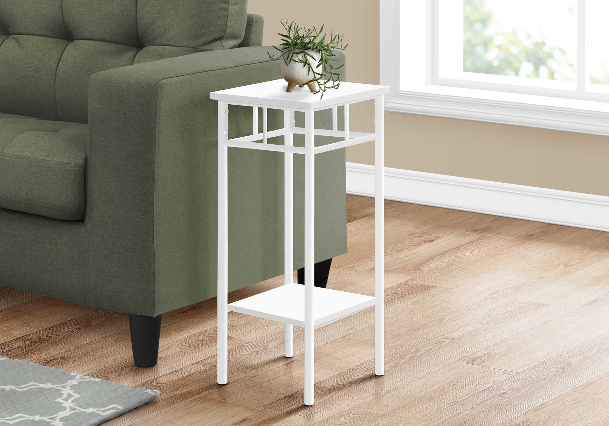 accent table - 28"h / white / white metal i3279