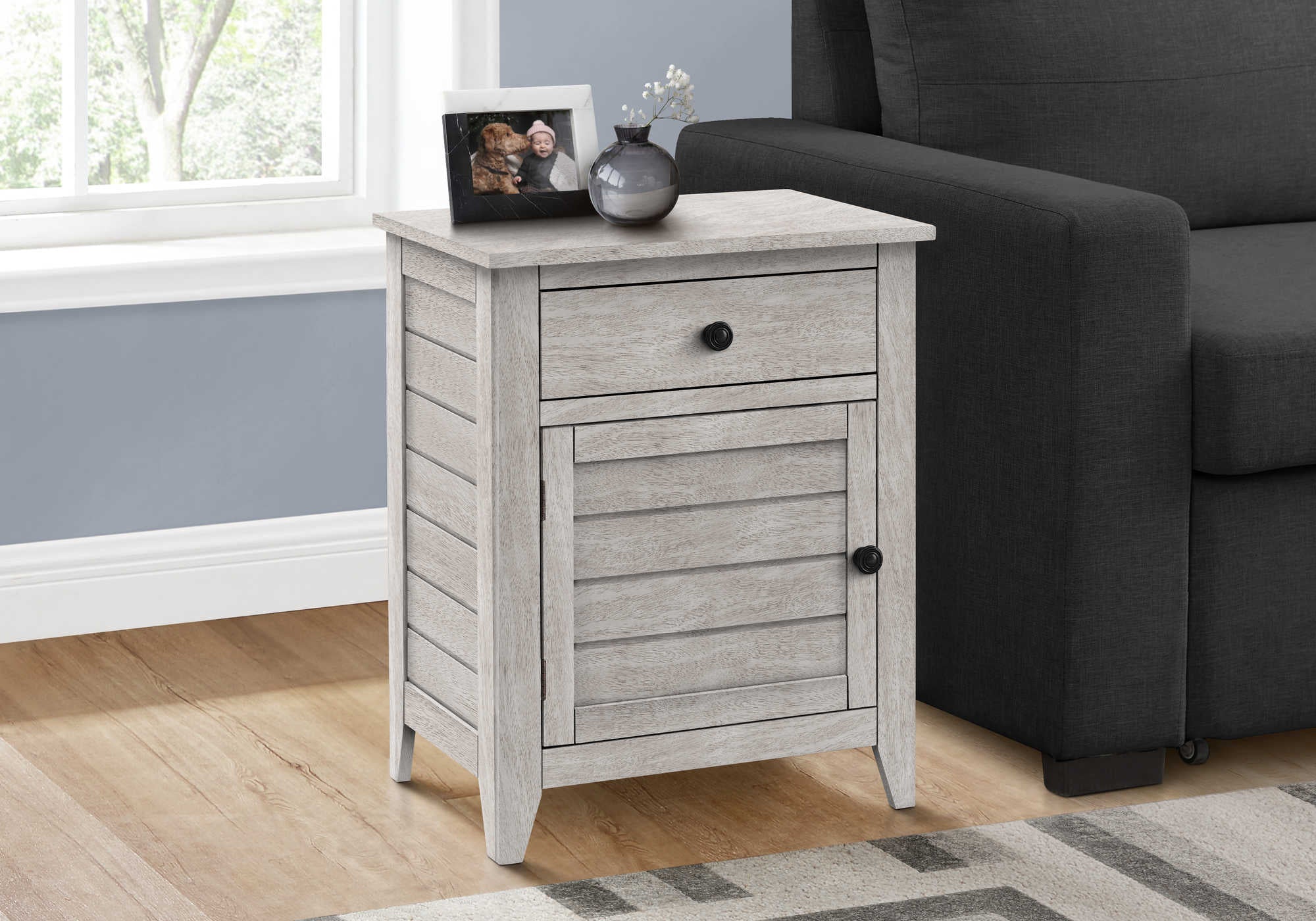 accent table - 25"h / washed grey veneer end table i3950