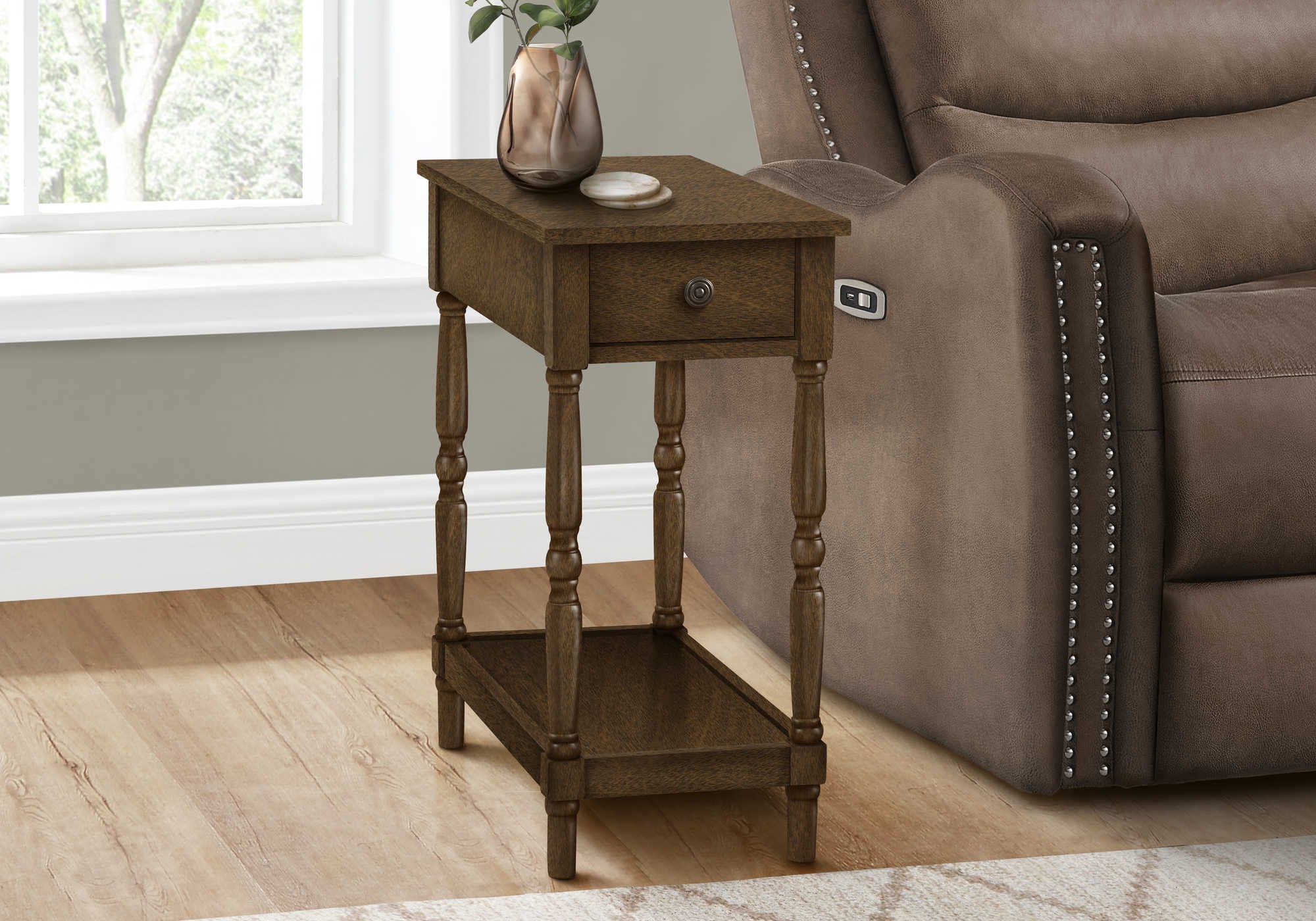 accent table - 24"h / espresso veneer end table i3957