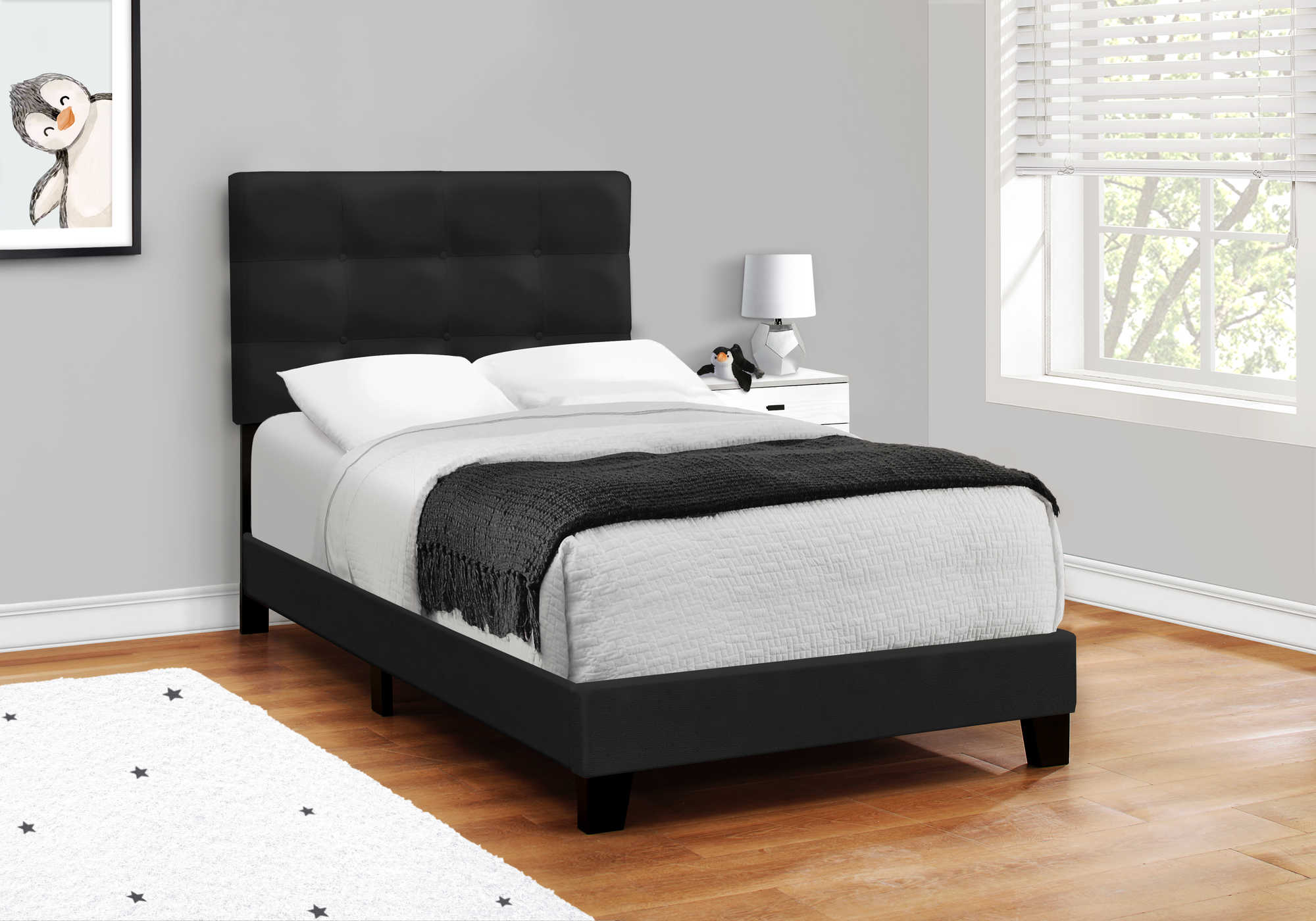 BED - TWIN SIZE / BLACK VELVET i 5924T