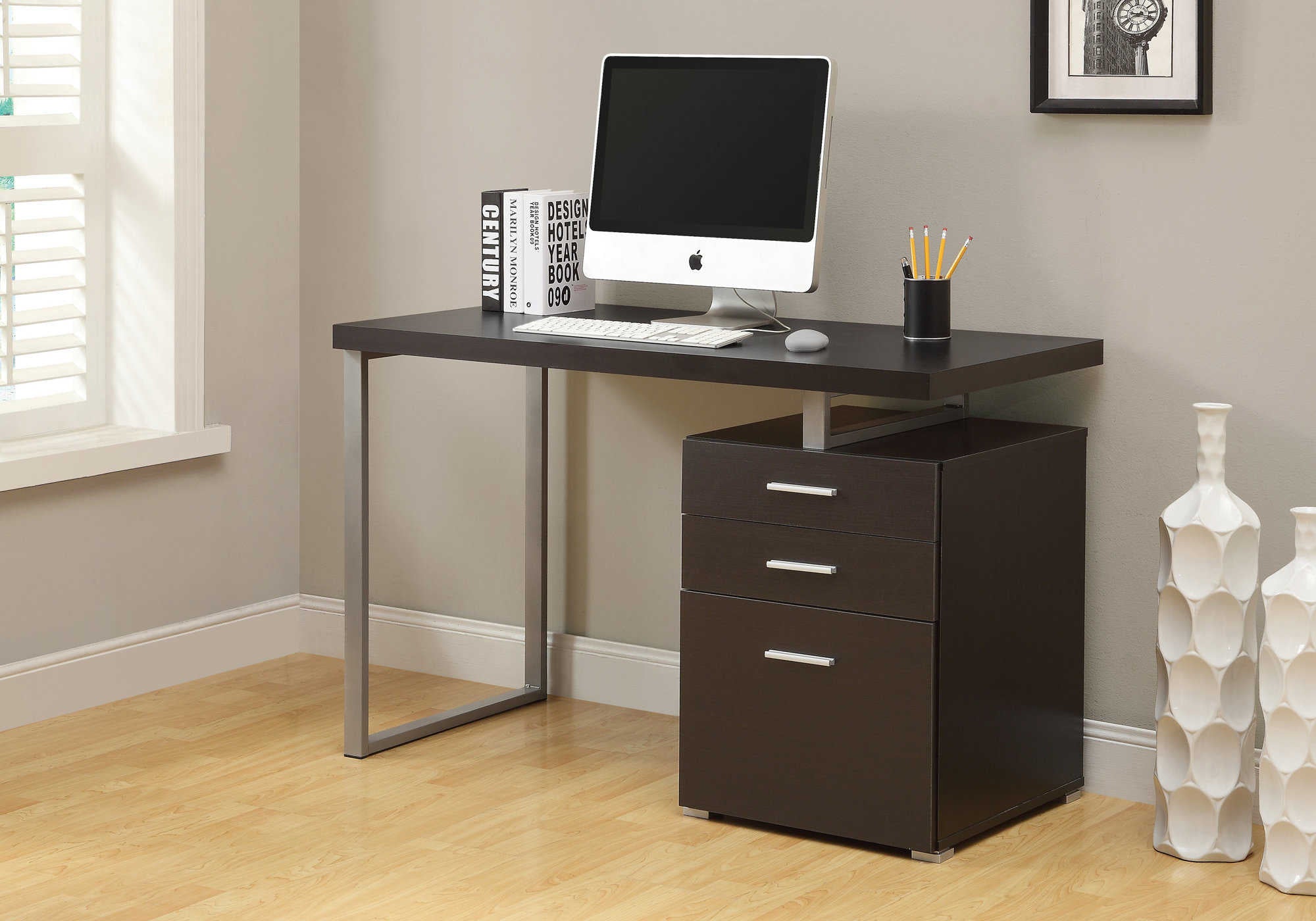 Image of computer desk - 48"l / espresso left or right facing i 7026.