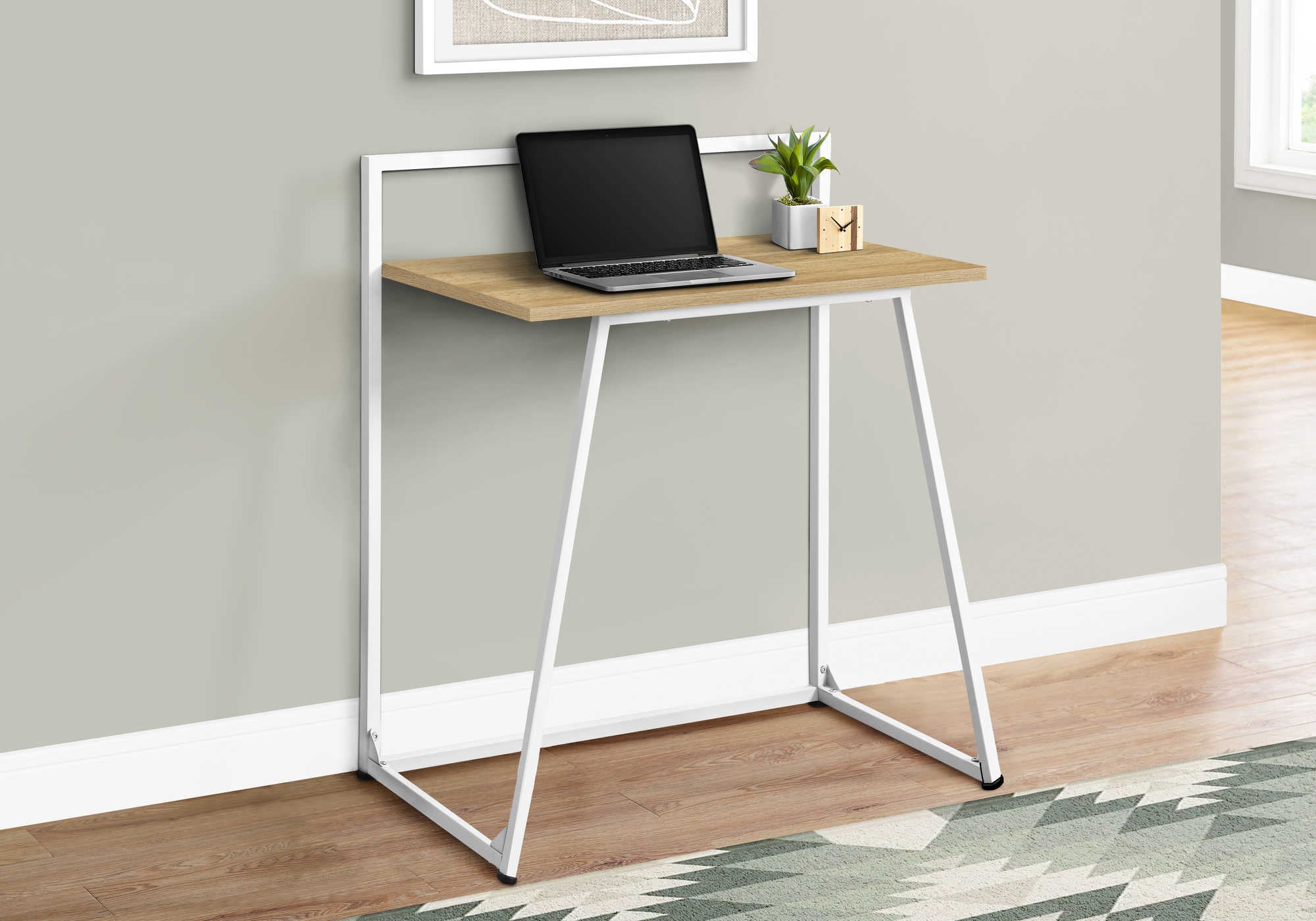 computer desk 30l juvenile natural white metal i 7119