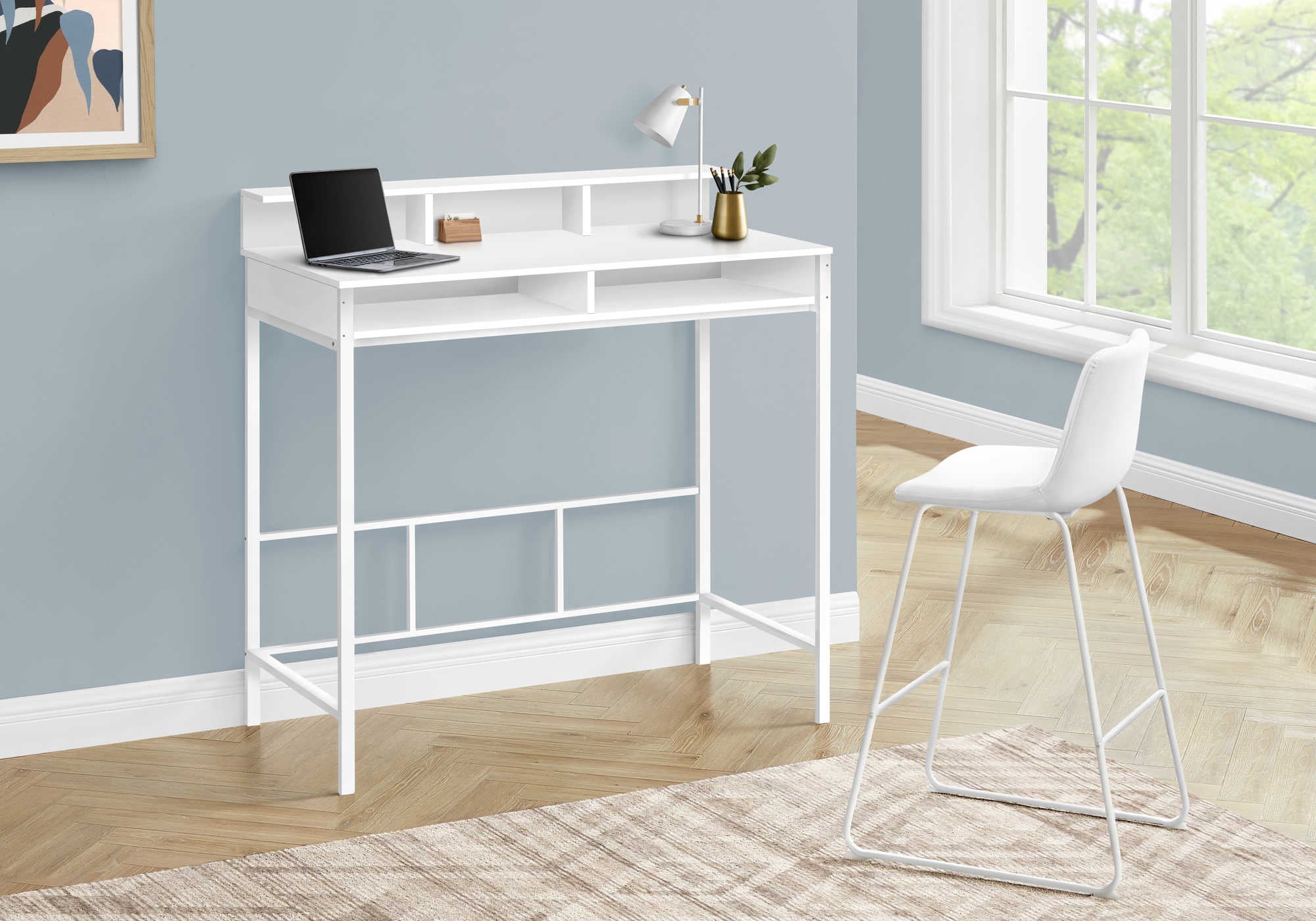 computer desk 48l white white standing height i 7701