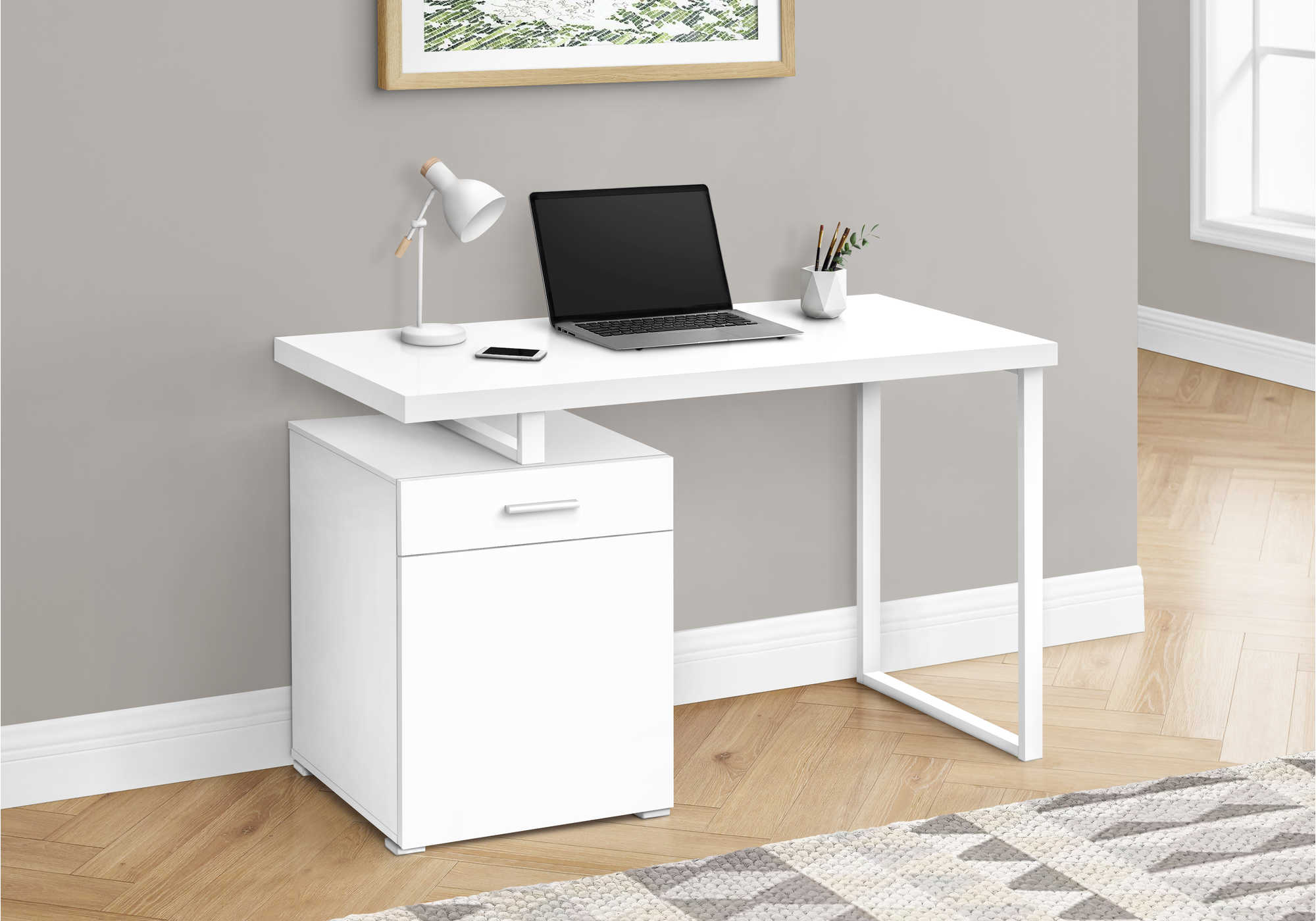 computer desk 48l white left or right facing i 7760