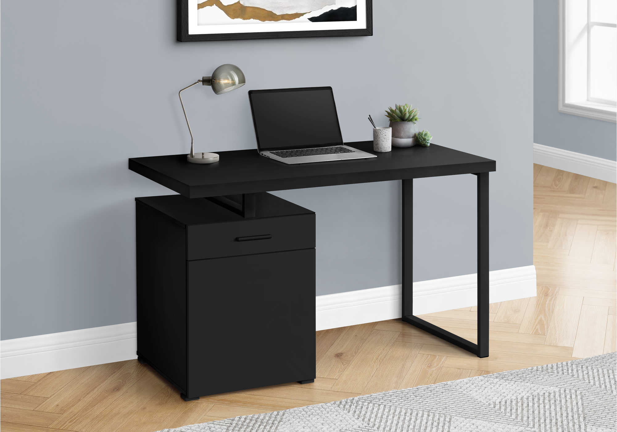 computer desk 48l black left or right facing i 7761