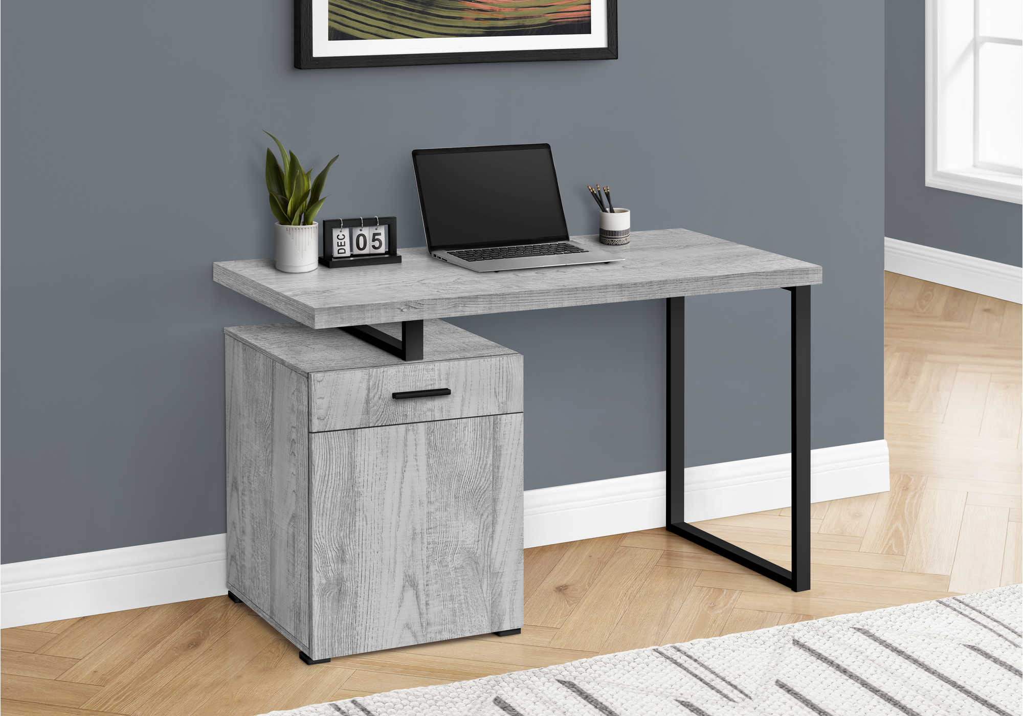 computer desk 48l grey left or right facing i 7763