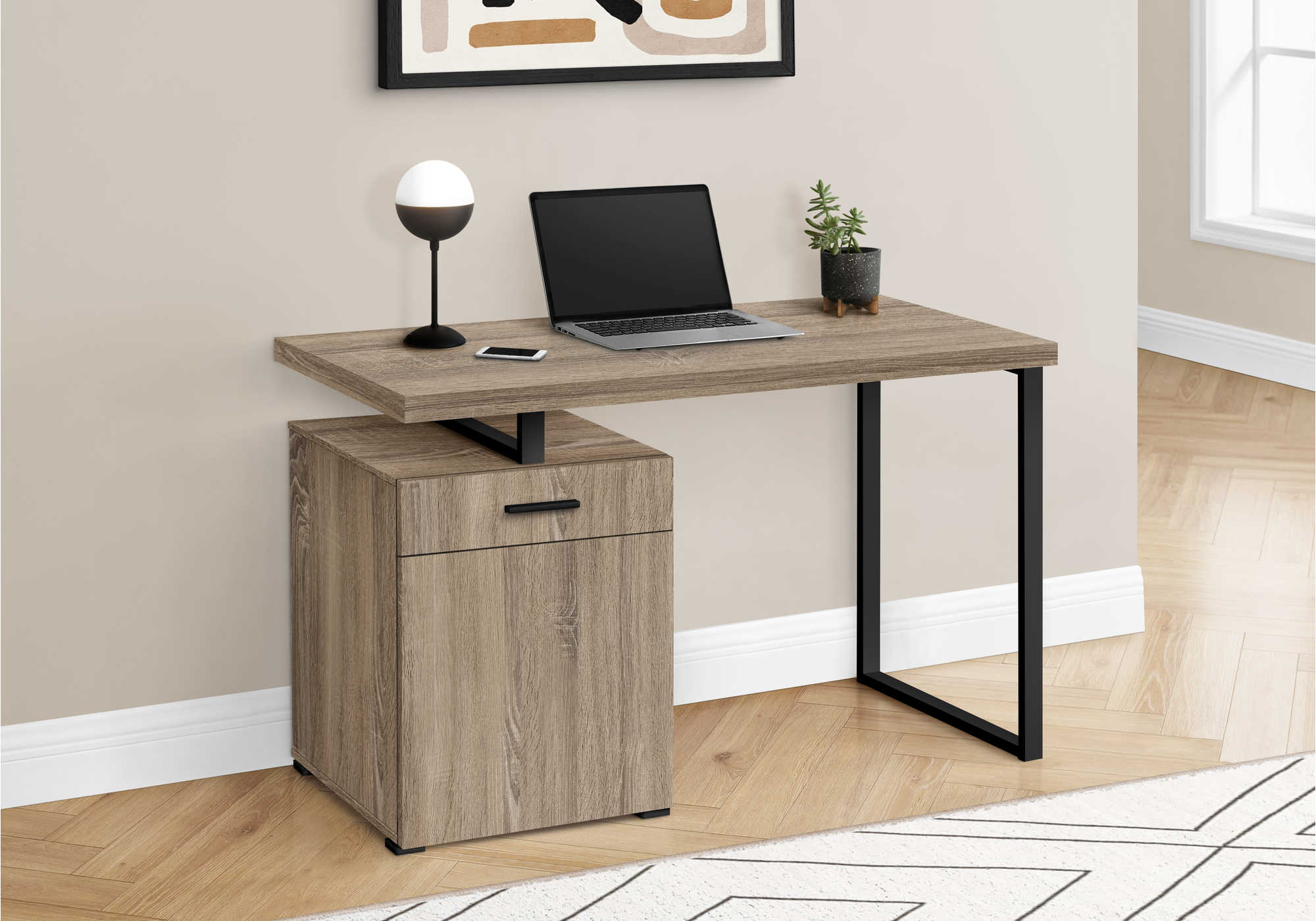 computer desk 48l dark taupe left or right facing i 7764