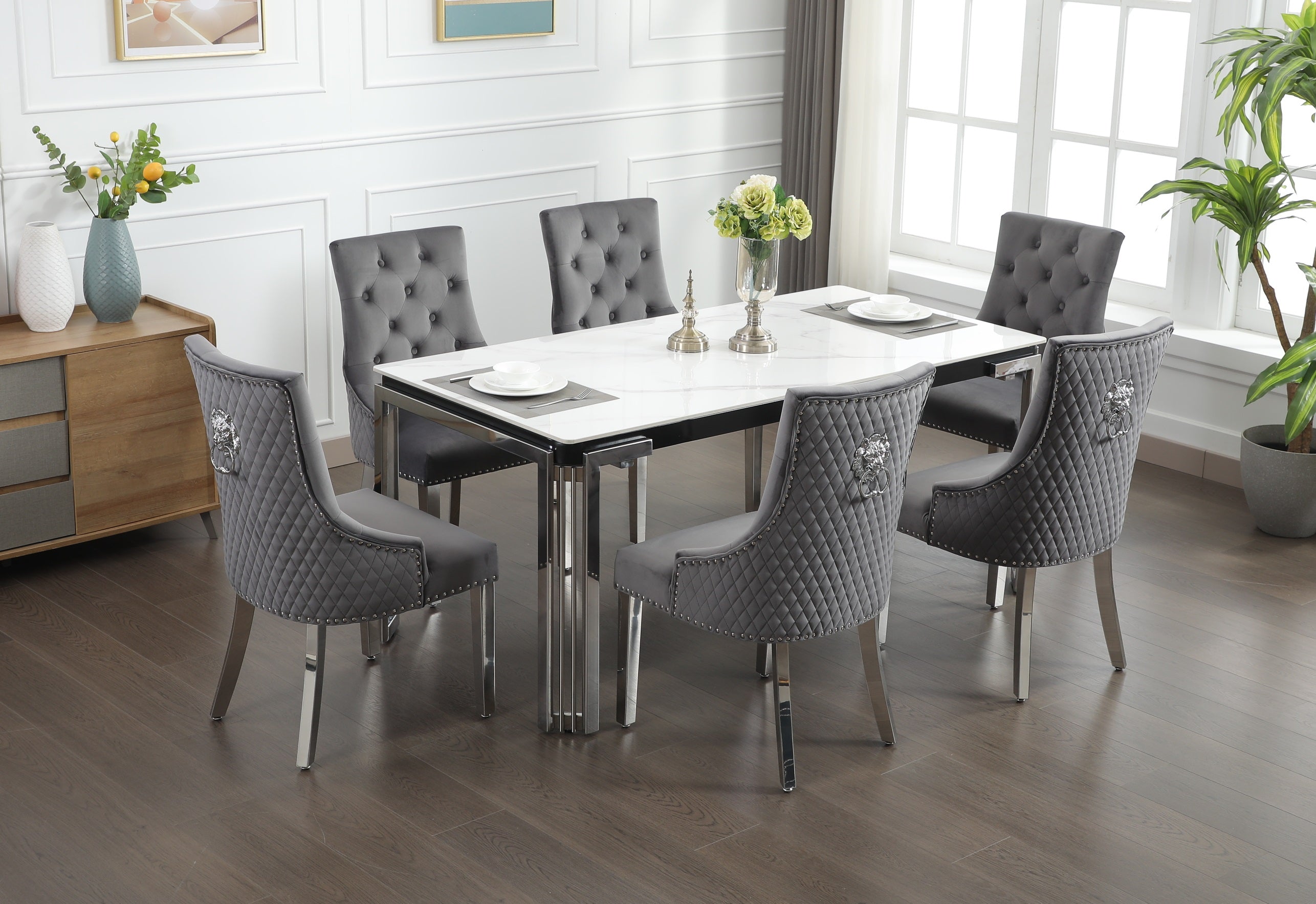 Image of t-1274 c-1250 7pc dinette set.