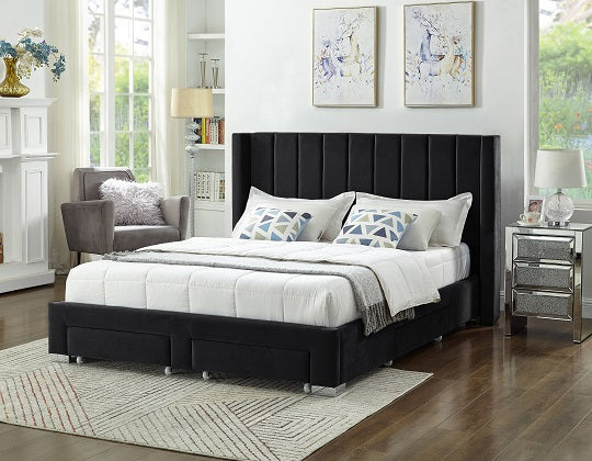 IF-5313 - Queen or King Bed - Platform Bed Includes Mattress Support