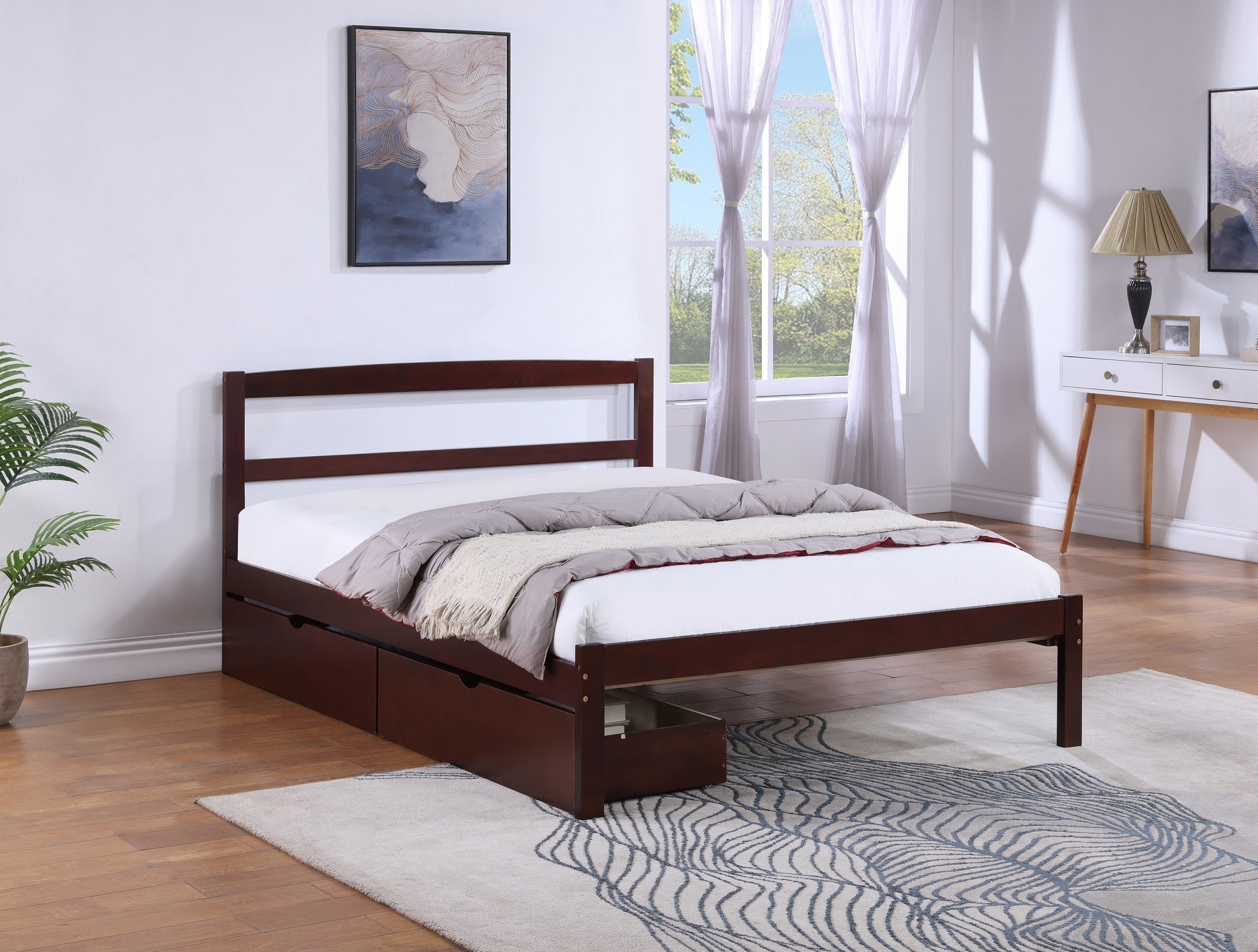 IF-416-EX - Single or Double Bed - Platform Bed Includes Mattress Support