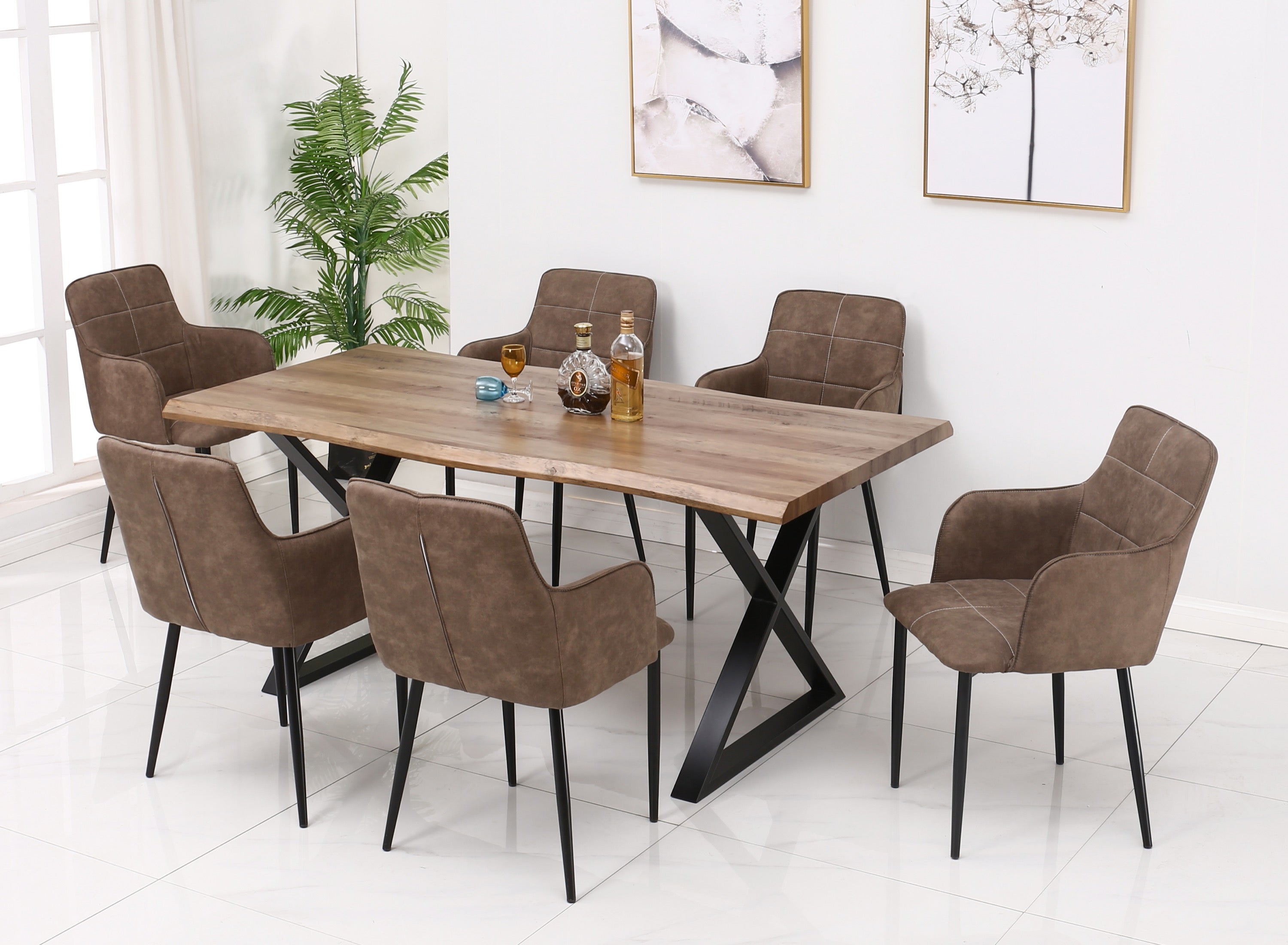 Image of t-1811 c-1835 7pc dinette set.