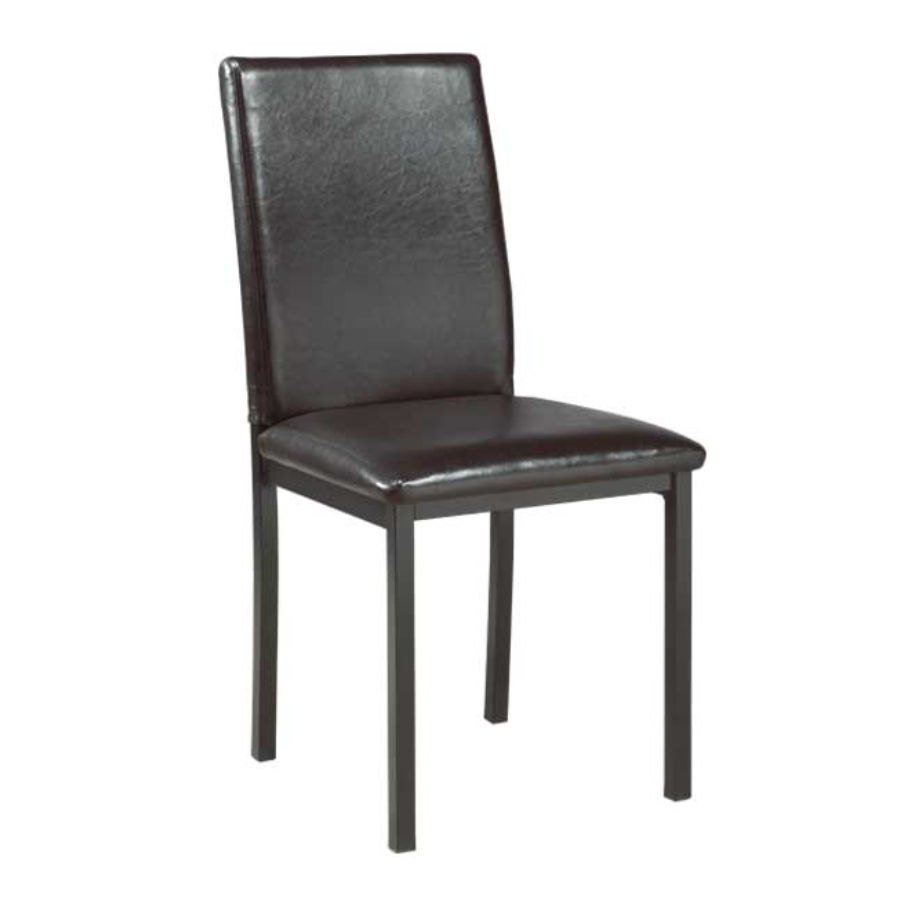 Image of c-1016-1: 02 sleek pu leather dining chairs.