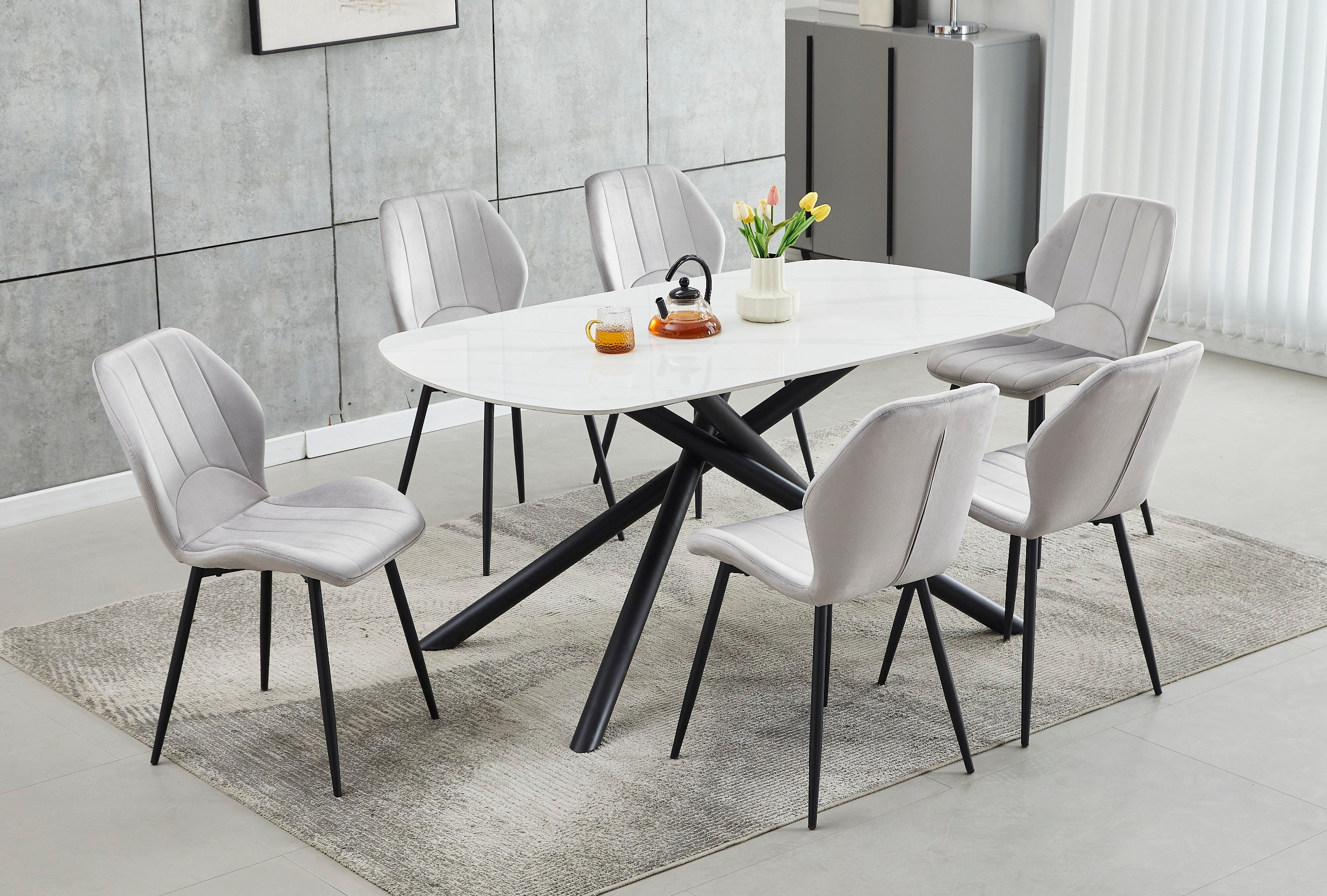 Image of t-1530 c-1535 7pc dinette set.