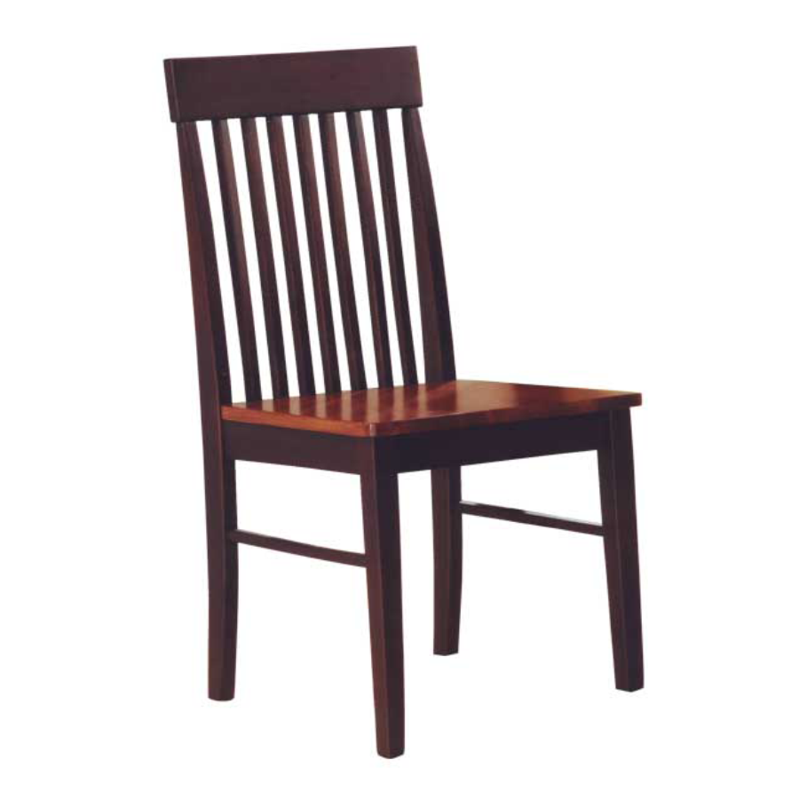 Image of c-1012: 02 retro oak espresso dining chair.