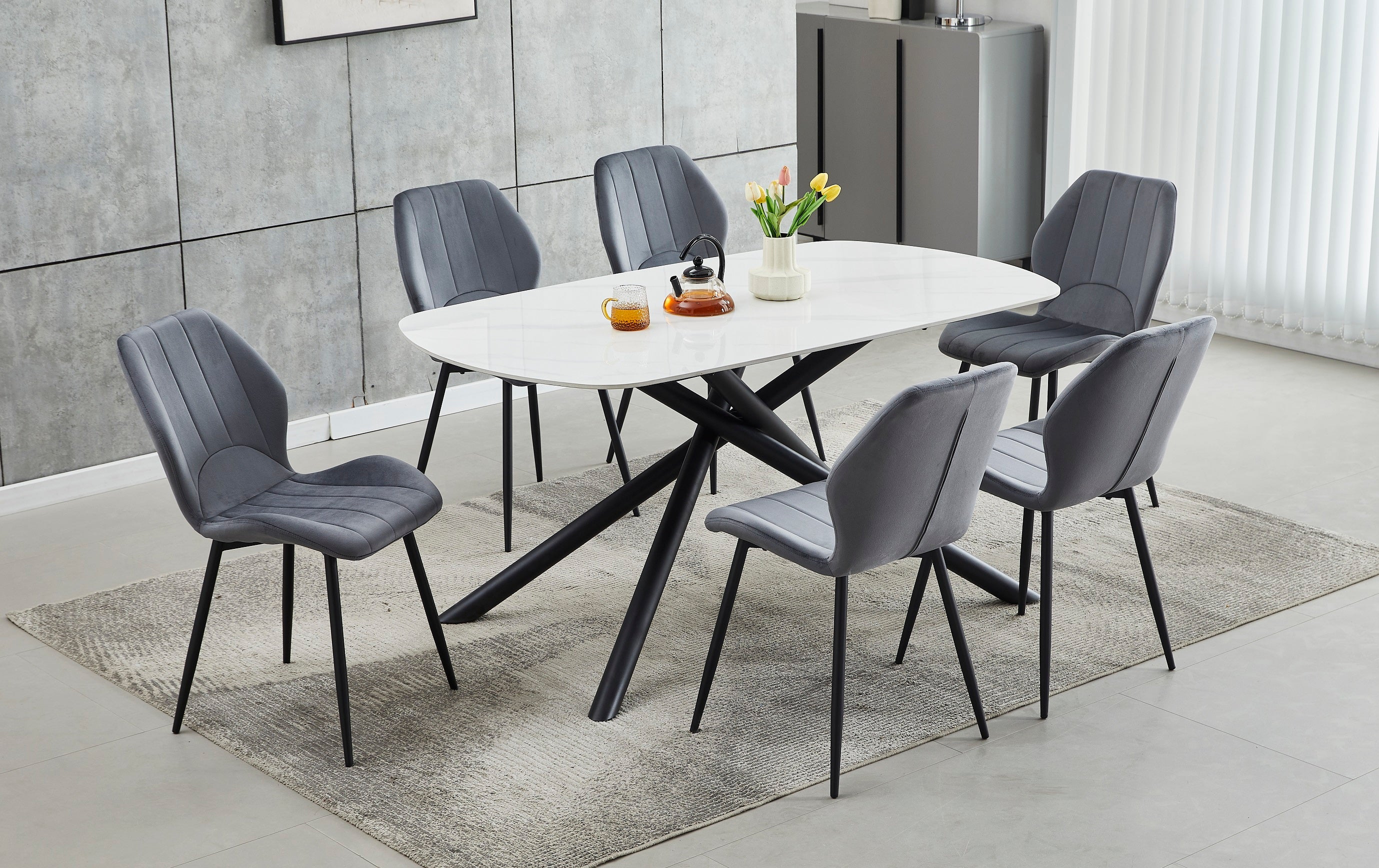 Image of t-1530 c-1536 7pc dinette set.