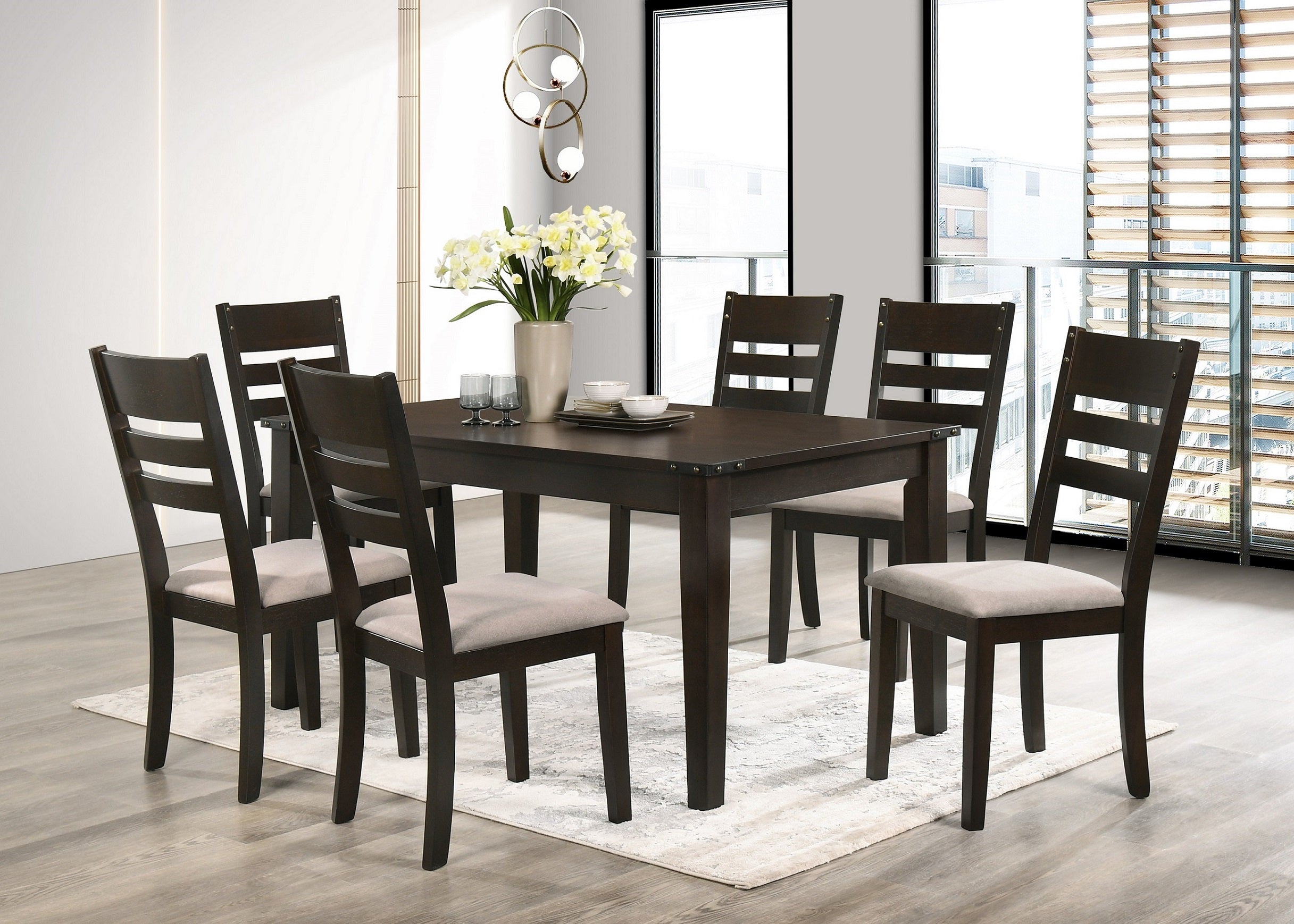 Image of t-1090 c-1092 7pc dinette set.