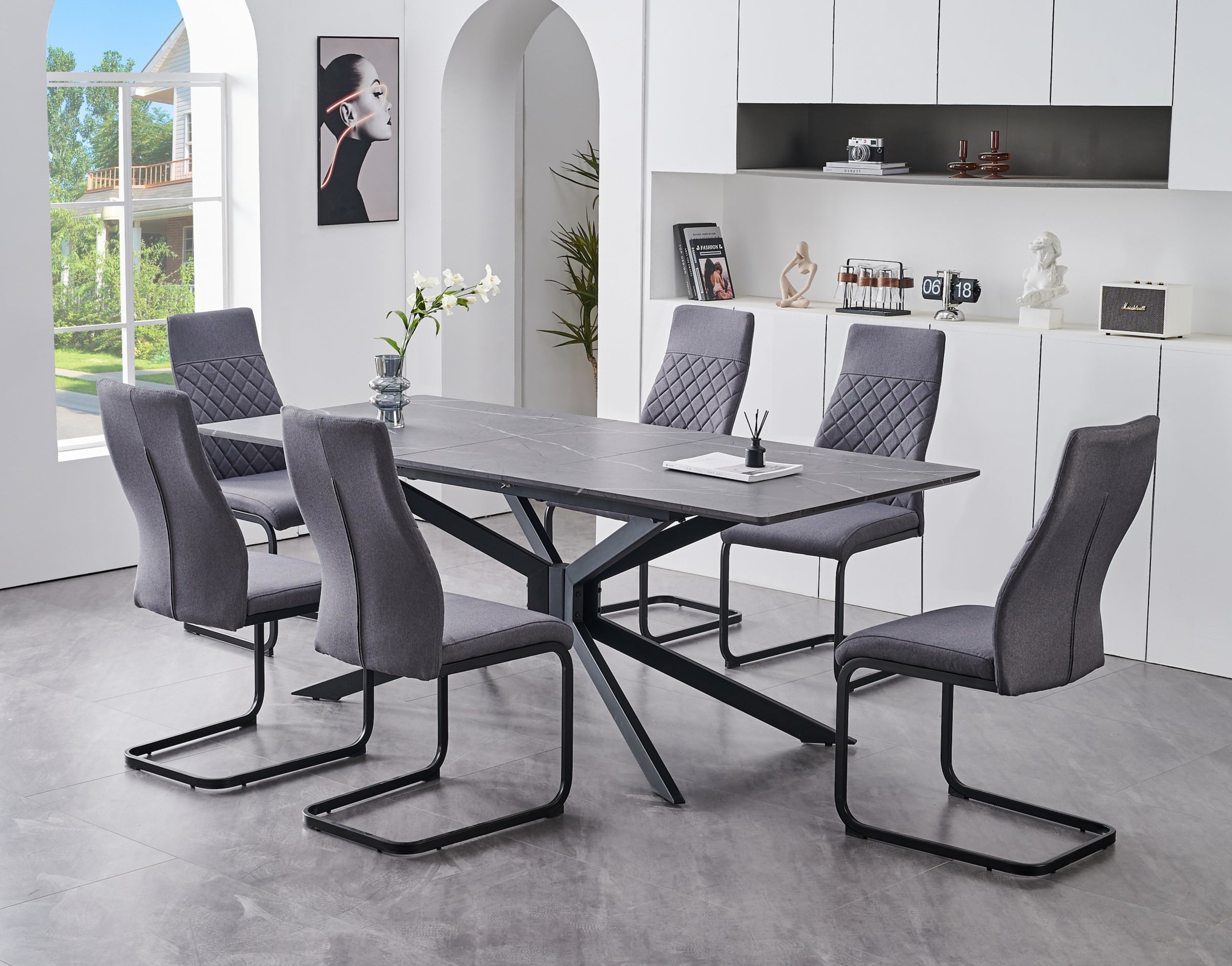 Image of t-1570 c-1573 7pc dinette set.