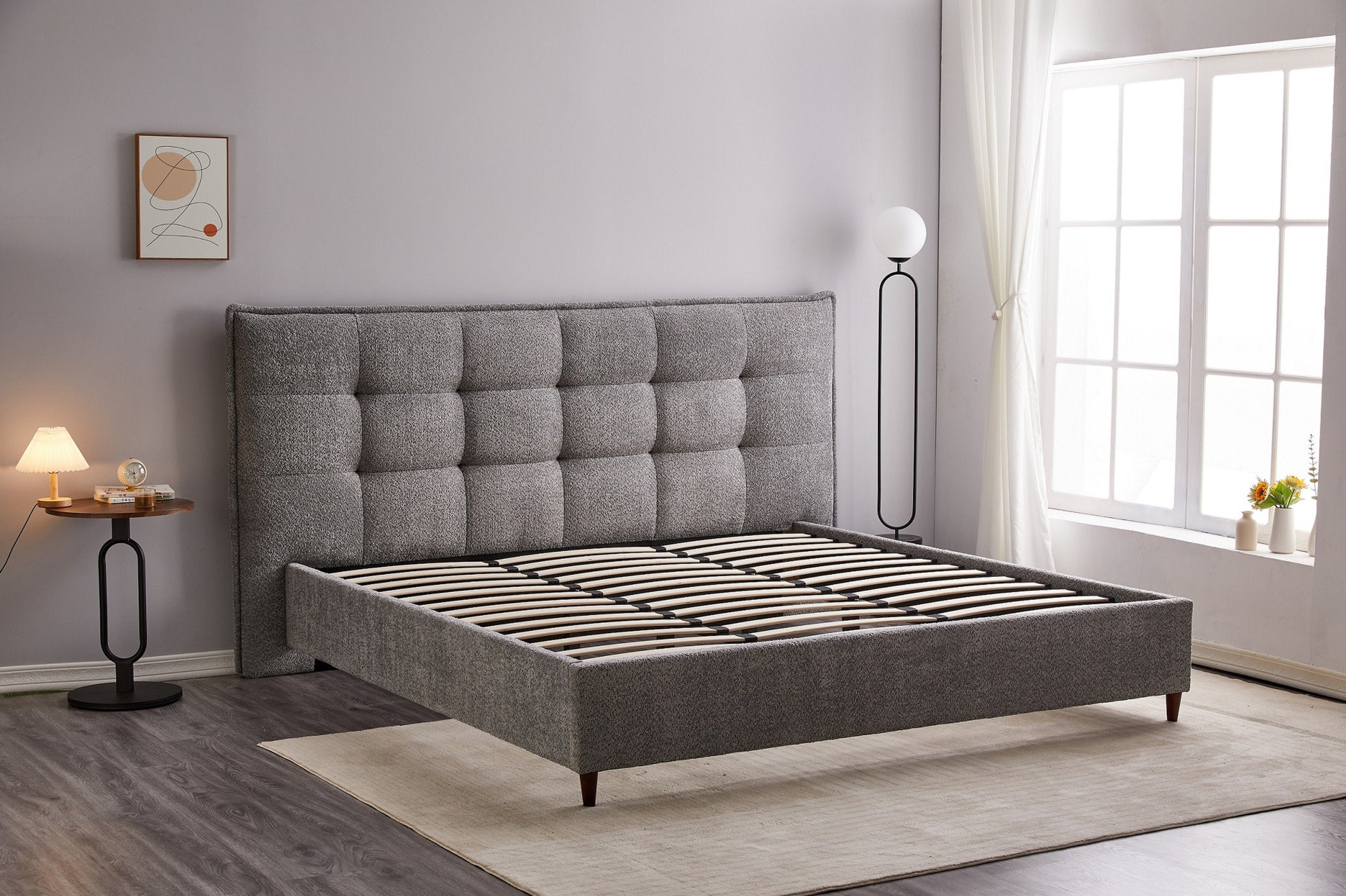 IF-5940 - Queen or King Bed - Platform Bed Includes Mattress Support