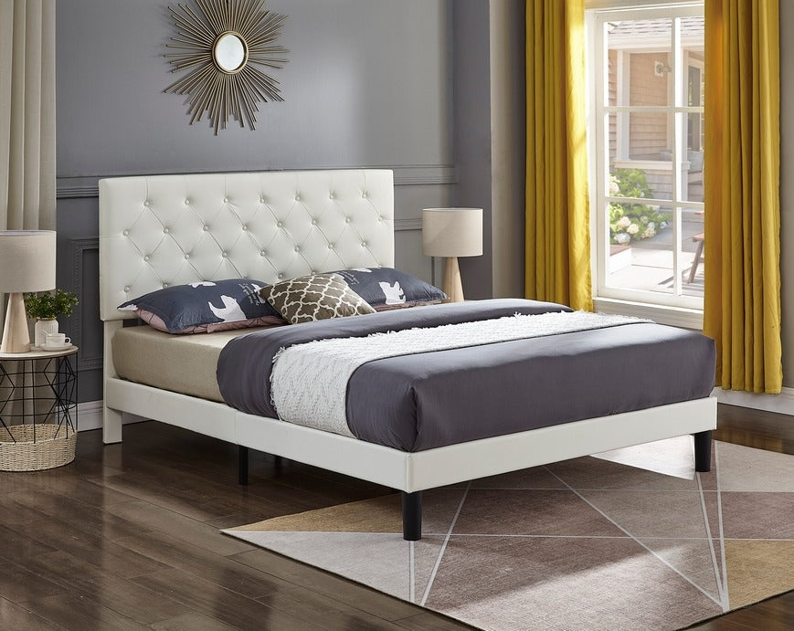 IF-5382 - Double or Queen Bed - Platform Bed Includes Mattress Support