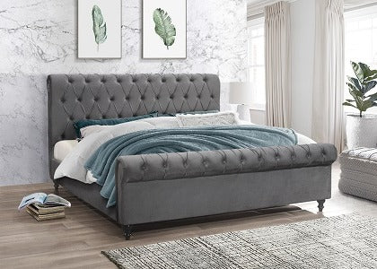 IF-197 - Queen or King Bed - Platform Bed Includes Mattress Support