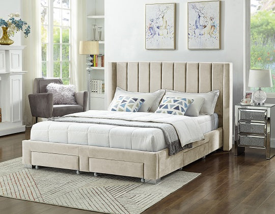 IF-5312 - Queen or King Bed - Platform Bed Includes Mattress Support