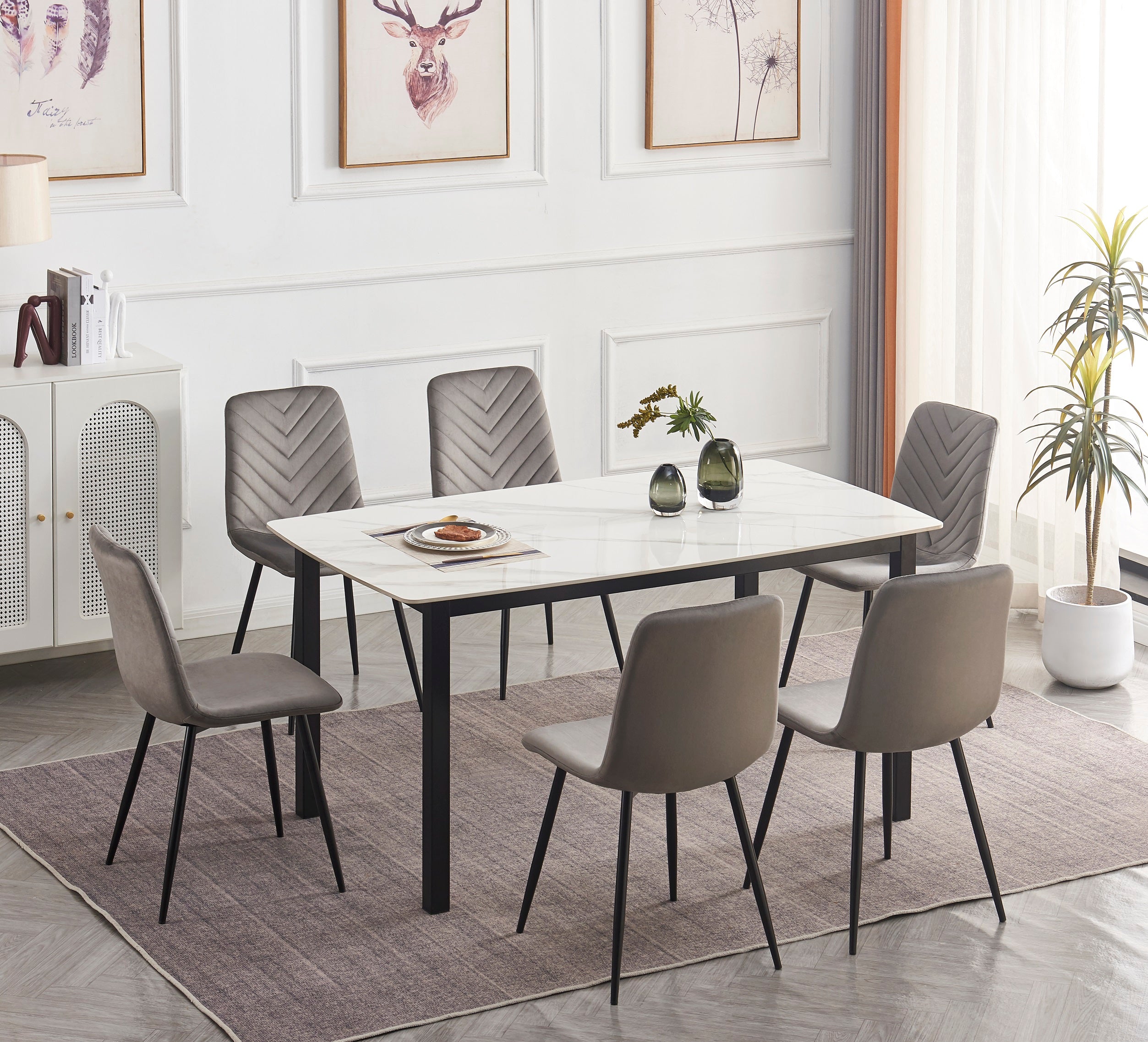 Image of t-1815 c-1817 7pc dinette set.