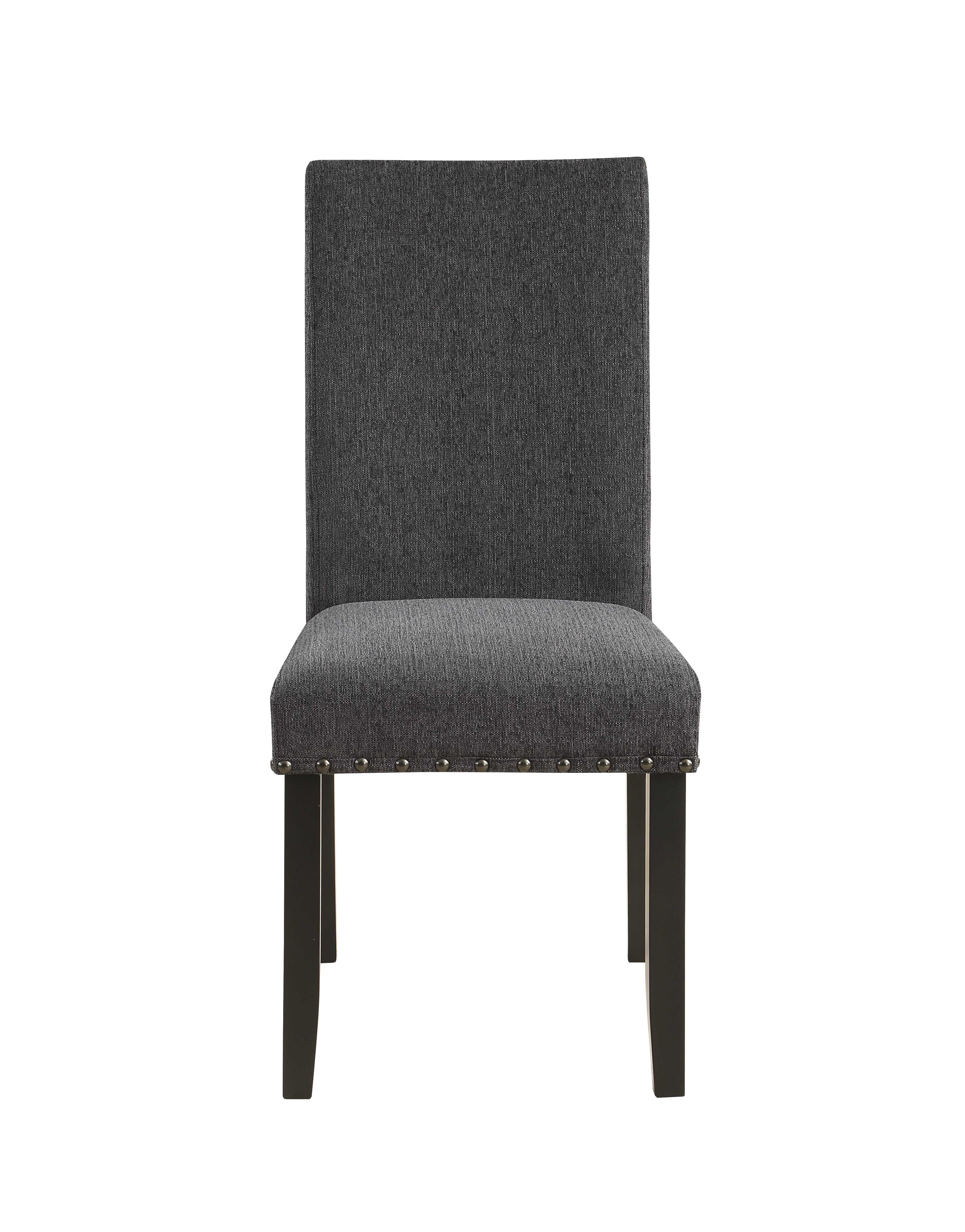 Image of c-1610: 02 soft grey fabric dining chair.