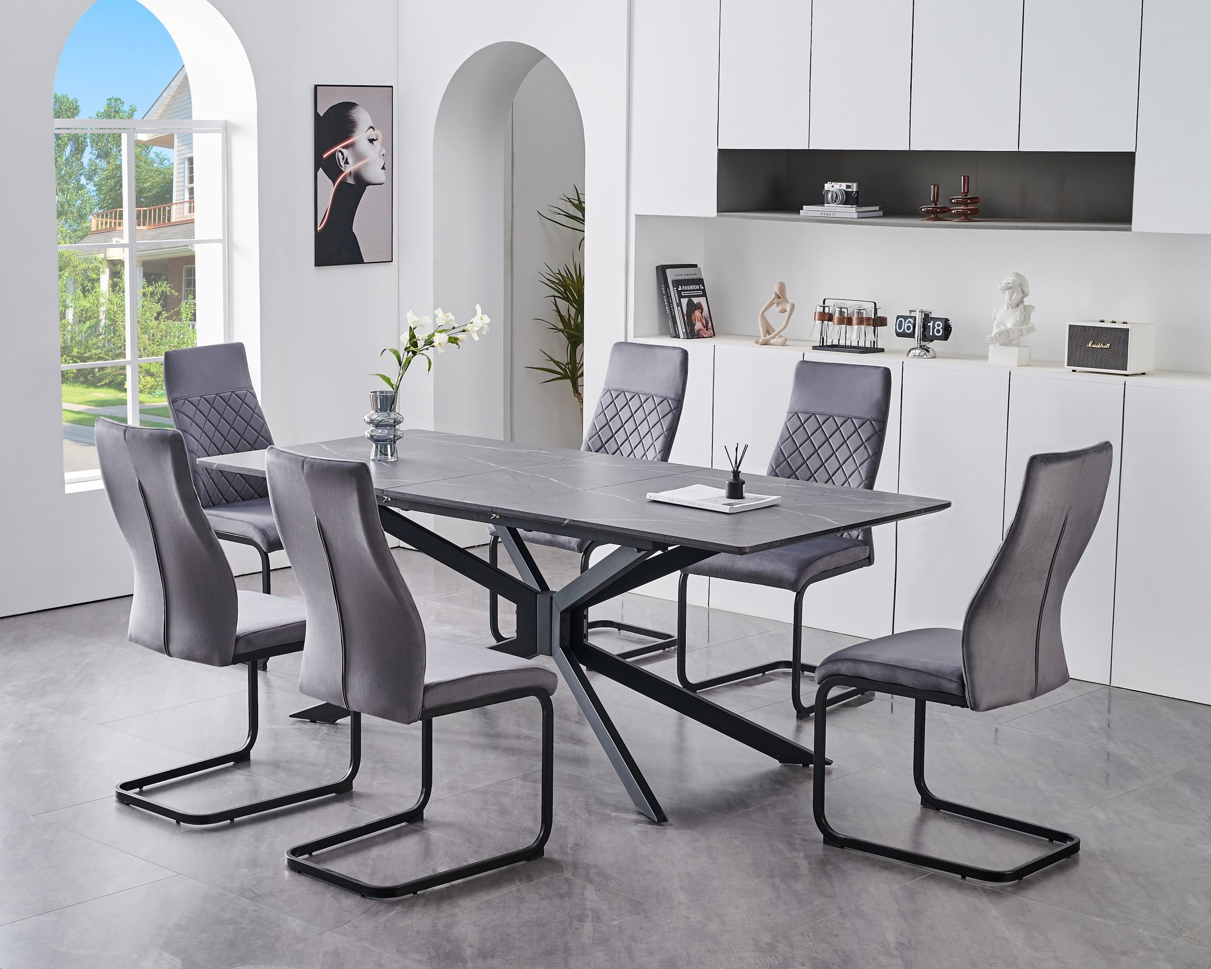 Image of t-1570 c-1572 7pc dinette set.