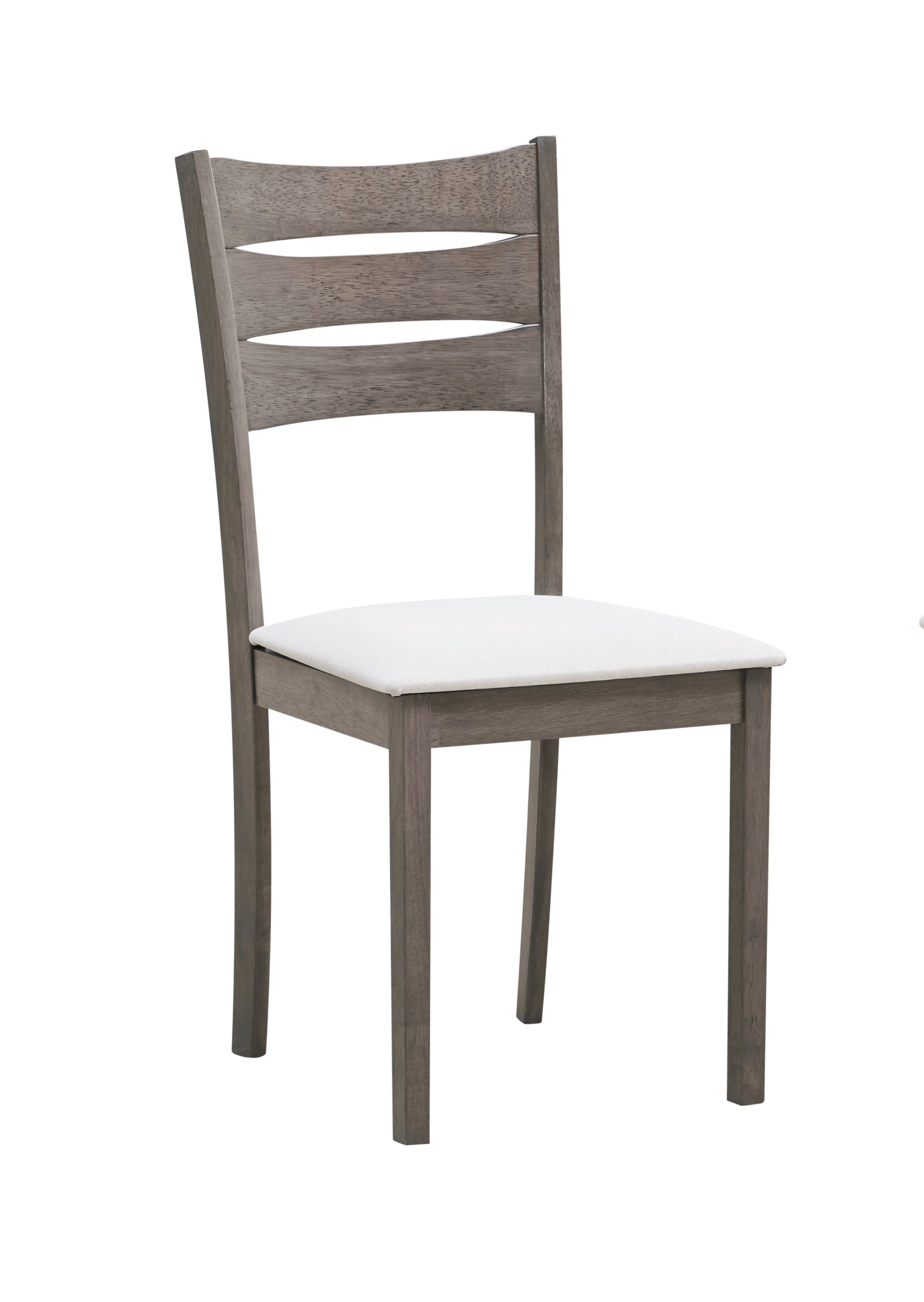 Image of c-1052-1: 02 soft white fabric dining chair.