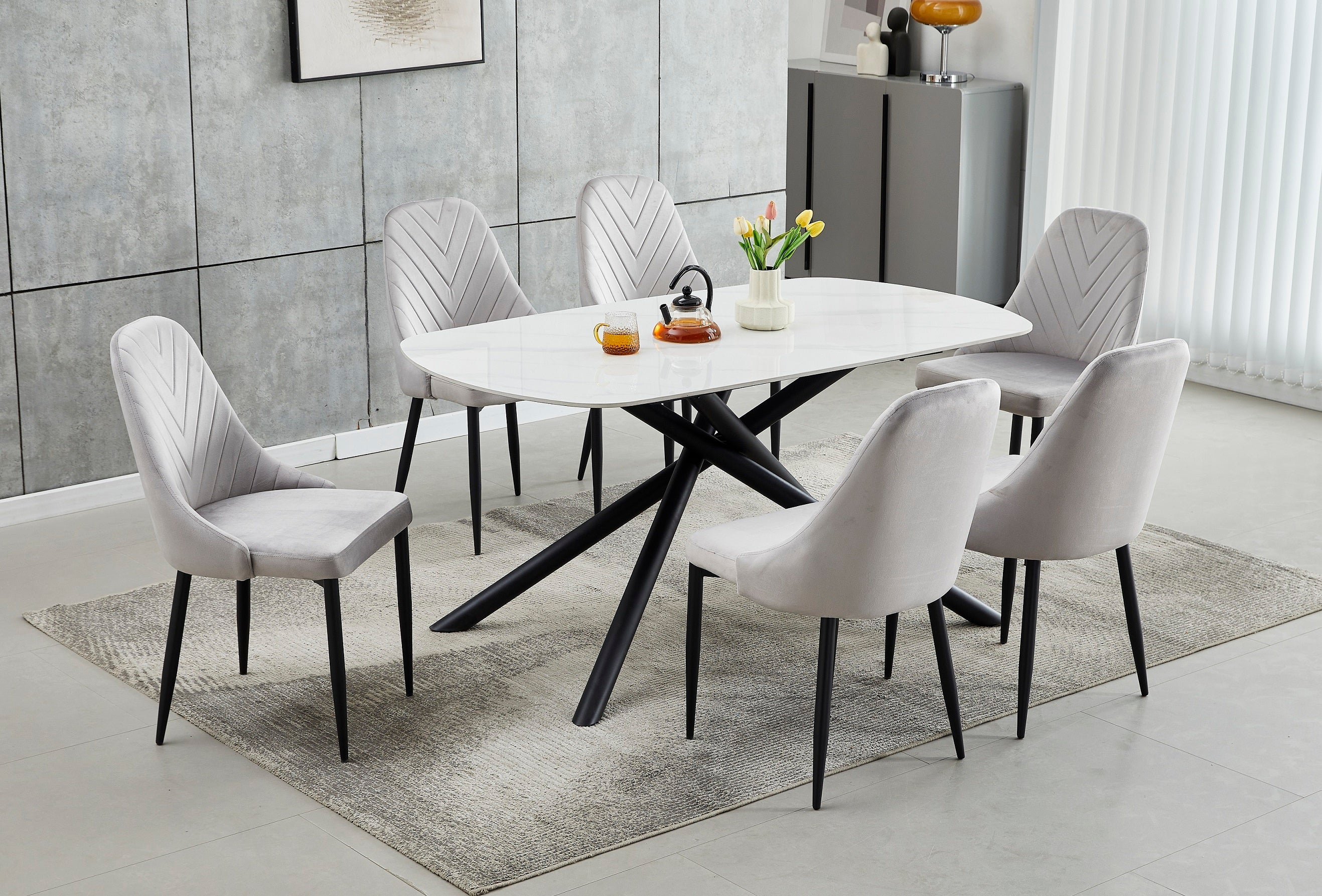 Image of t-1530 c-1531 7pc dinette set.