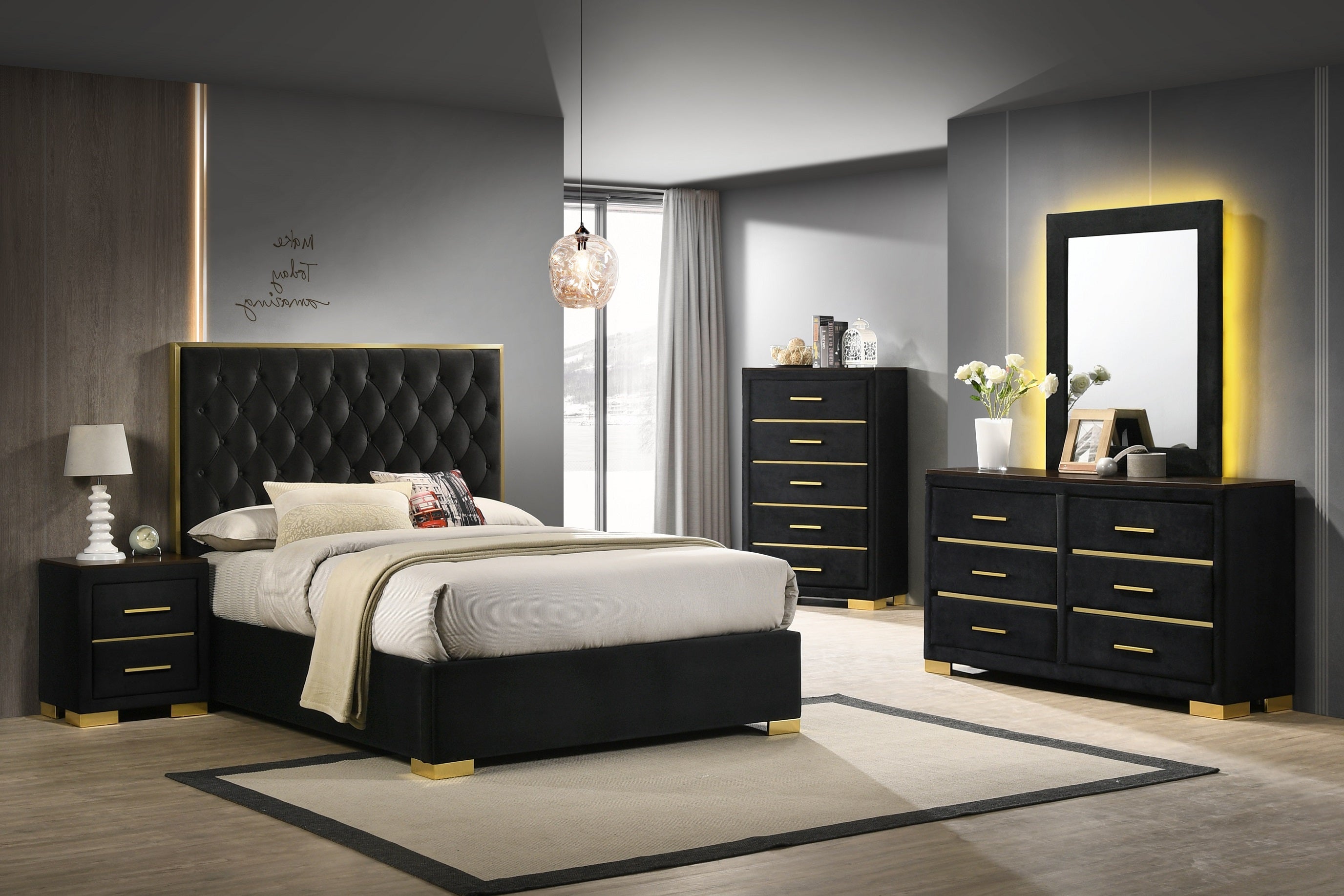 CHLOE/100 BEDROOM SET 8PCS