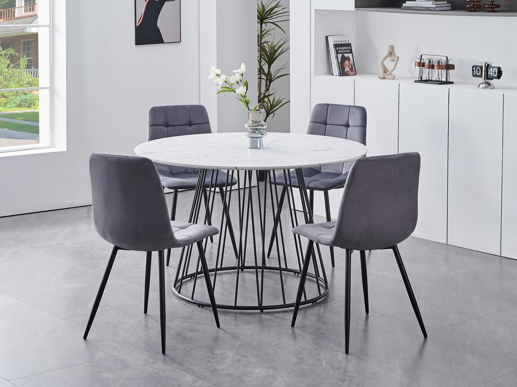 Image of t-1590 c-1592 5pc dinette set.