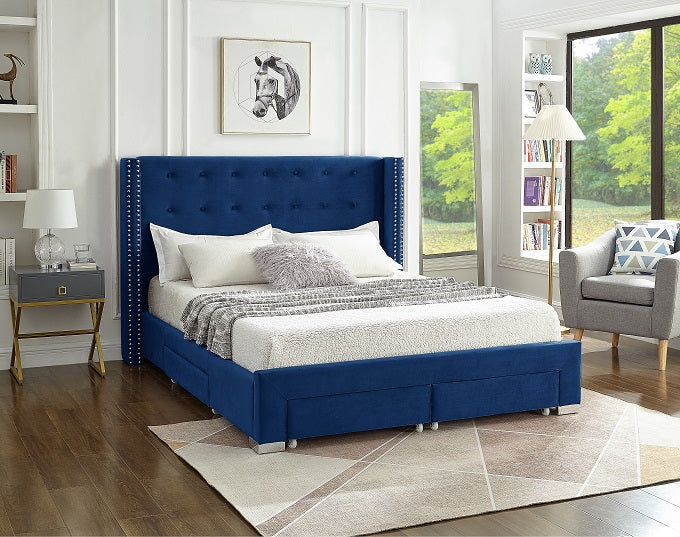 IF-5321 - Queen or King Bed - Platform Bed Includes Mattress Support