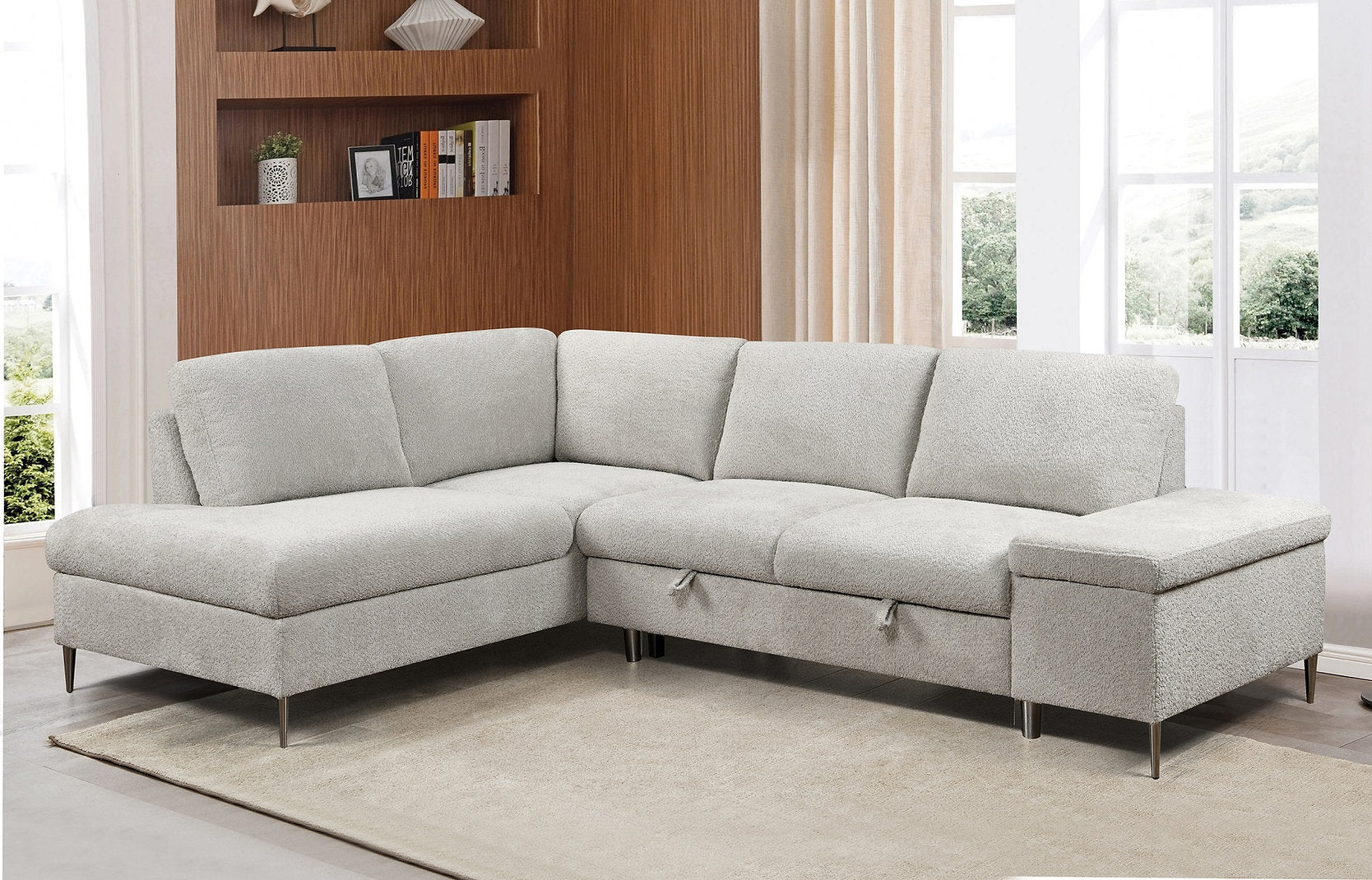 IF-9023 LHF - Sofa Sectional (Boucle Fabric)