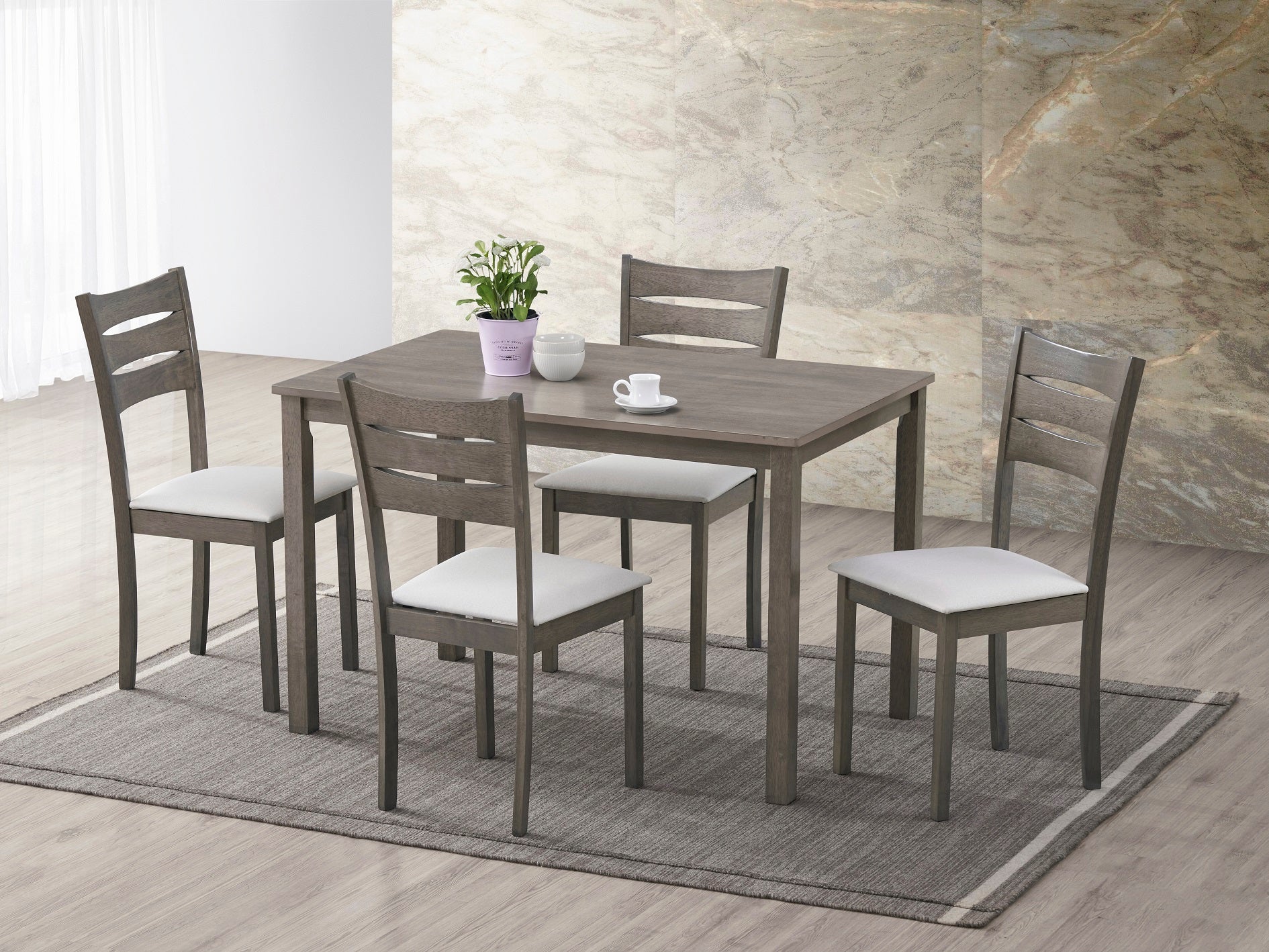 Image of t-1050 c-1052 5pc dinette set.