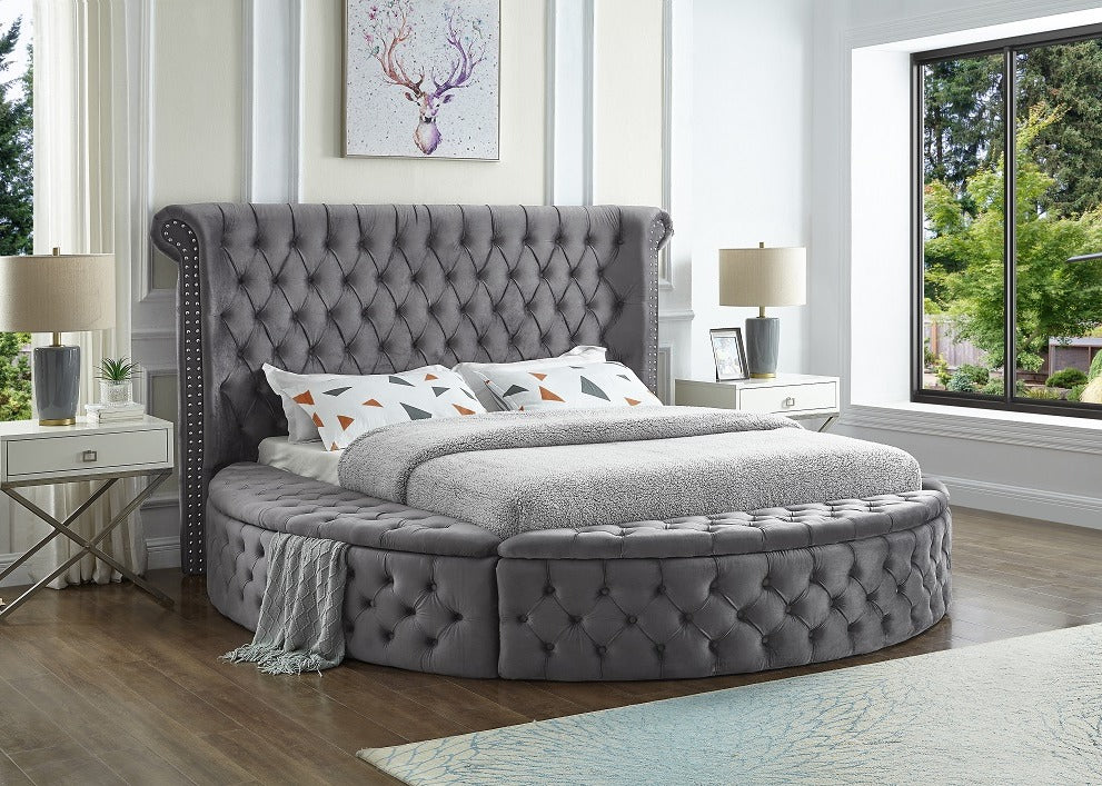 IF-5770 - Queen or King Bed - Platform Bed Includes Mattress Support