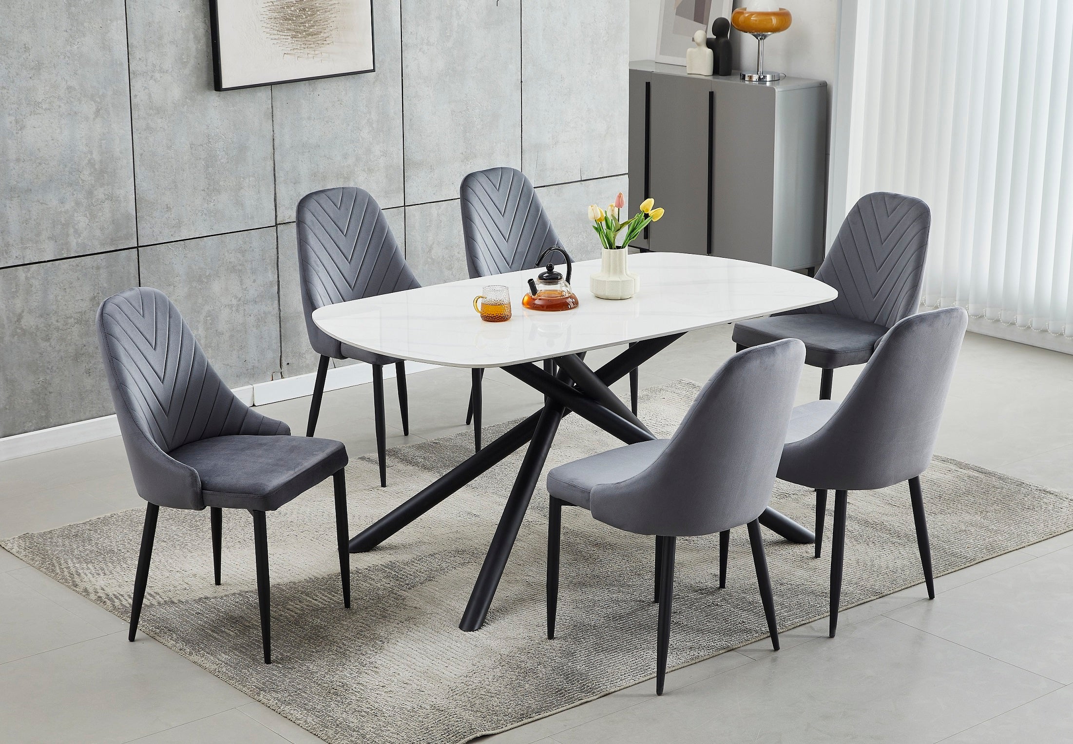 Image of t-1530 c-1532 7pc dinette set.