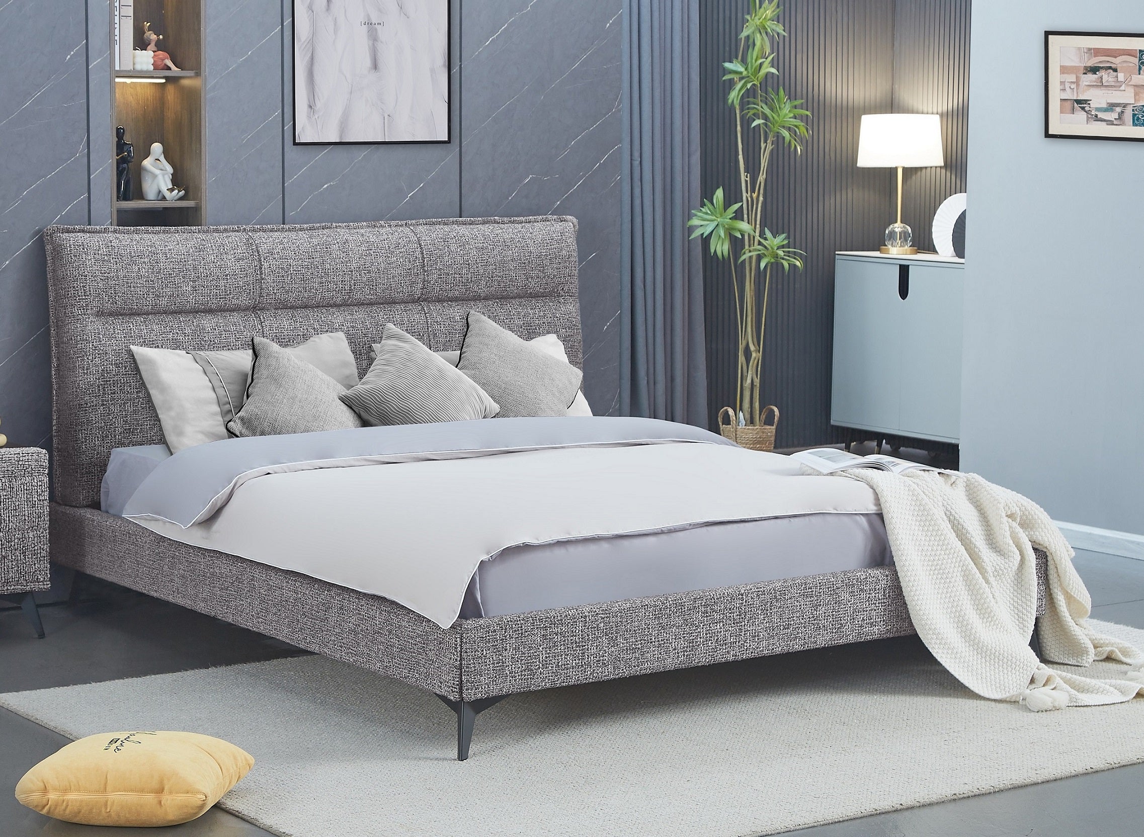 IF-5935 - Queen or King Bed - Platform Bed Includes Mattress Support