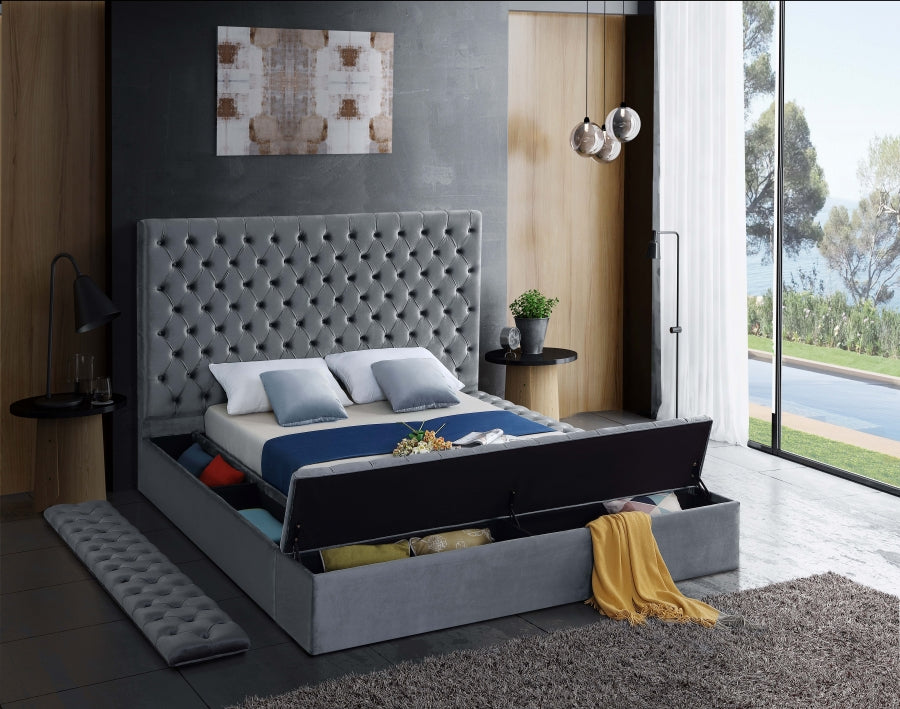 IF-5790 - Queen or King Bed - Platform Bed Includes Mattress Support