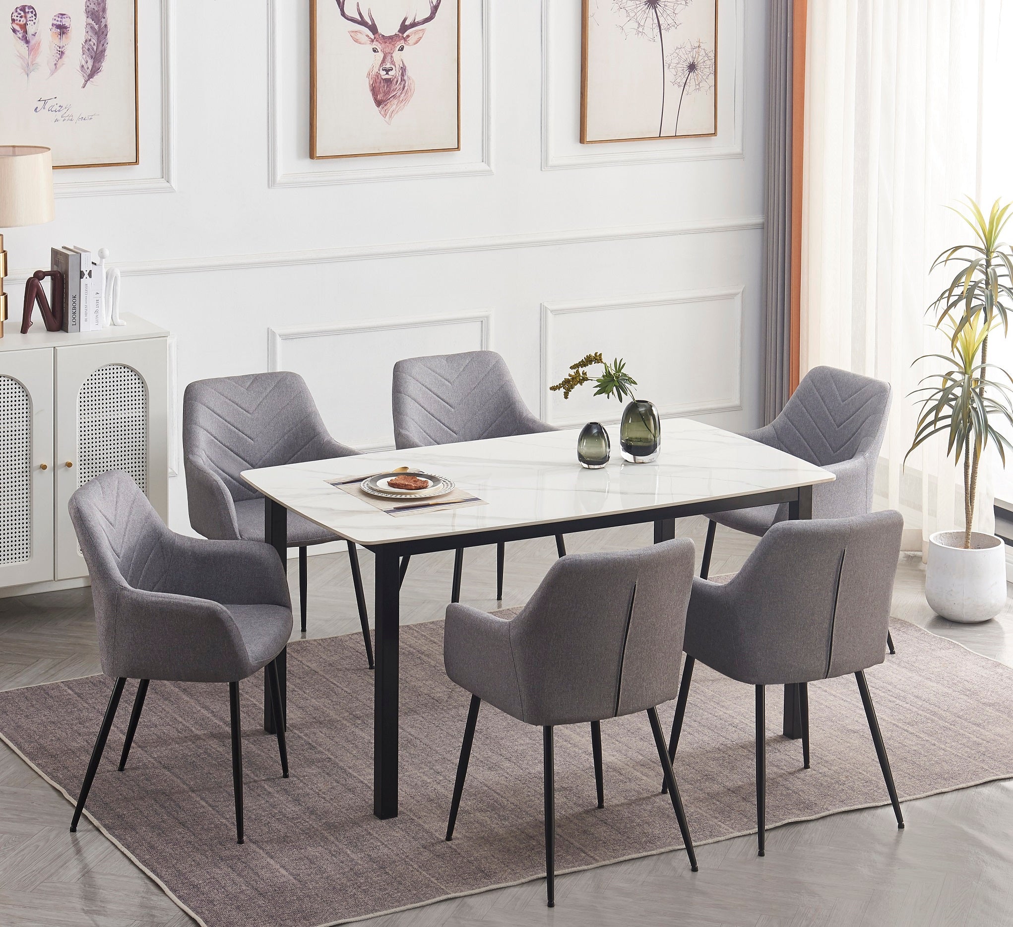 Image of t-1815 c-1815 7pc dinette set.