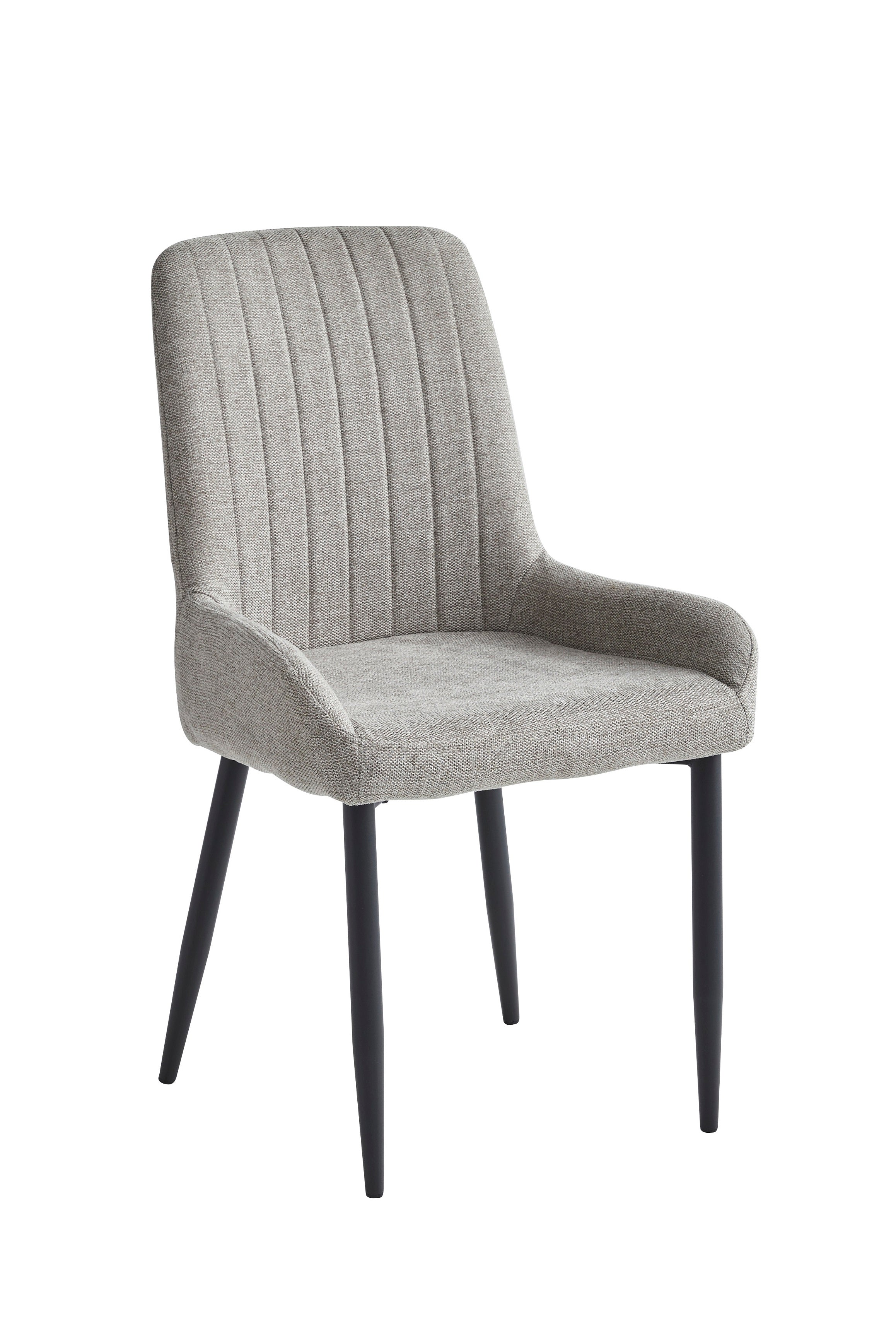 Image of c-1512: 02 grey/beige fabric dining chair.