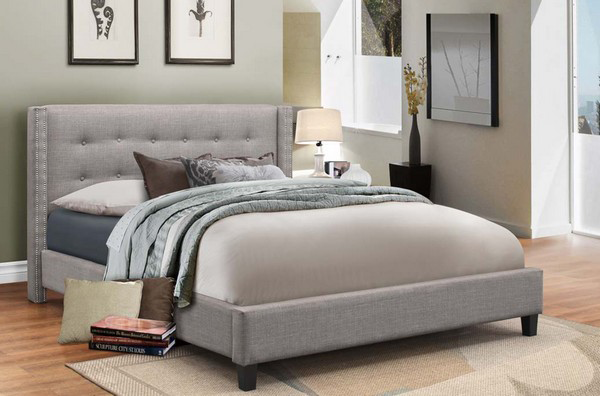 IF-189 - Double or Queen or King Bed - Platform Bed Includes Mattress Support