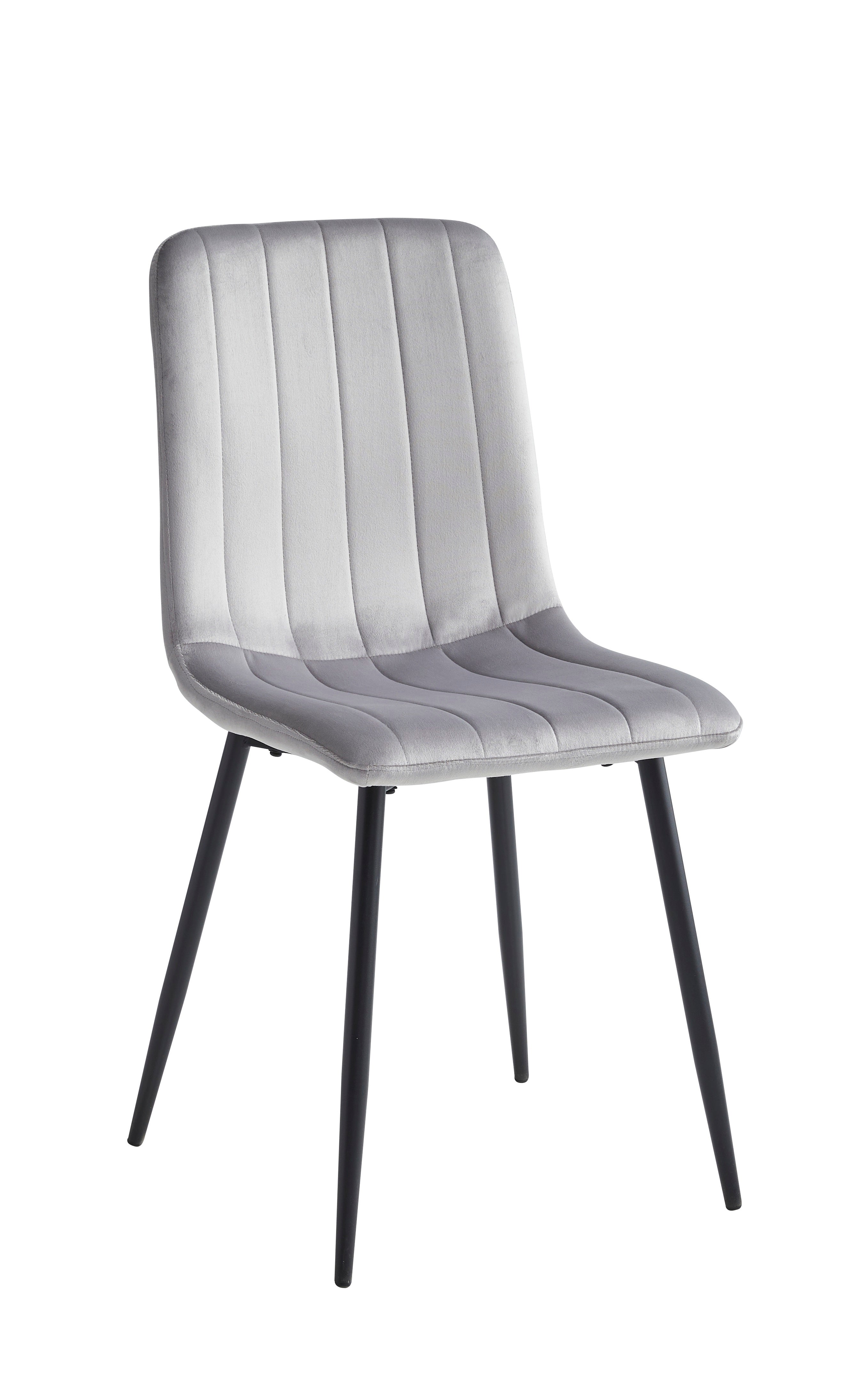 Image of c-1473: 06 light grey velvet dining chair.